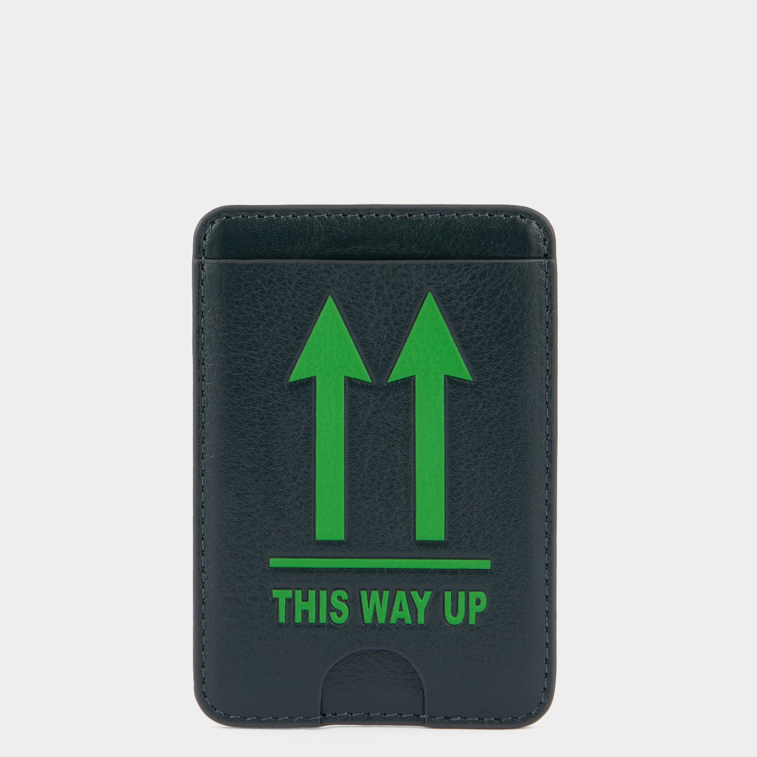 This Way Up Card Case -

          
            Capra Leather in Ink Green -
          

          Anya Hindmarch EU
