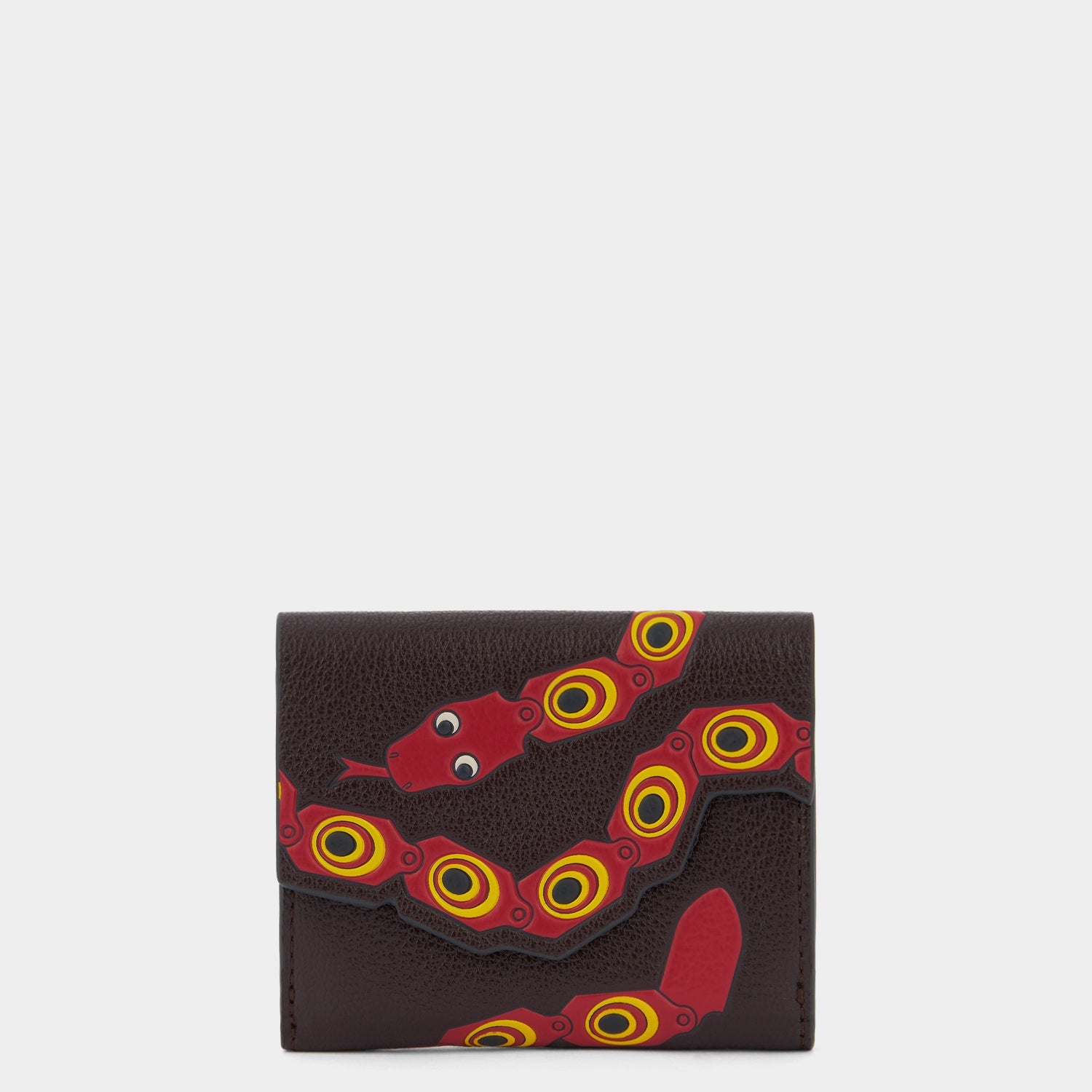 Snake Mini Trifold Wallet -

          
            Capra Leather in Grape -
          

          Anya Hindmarch EU
