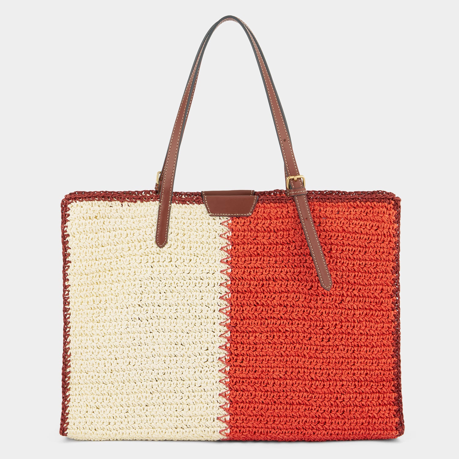 Anya Brands Club Orange E/W Tote -

          
            Paper Raffia in Clementine Orange/Chalk White -
          

          Anya Hindmarch EU
