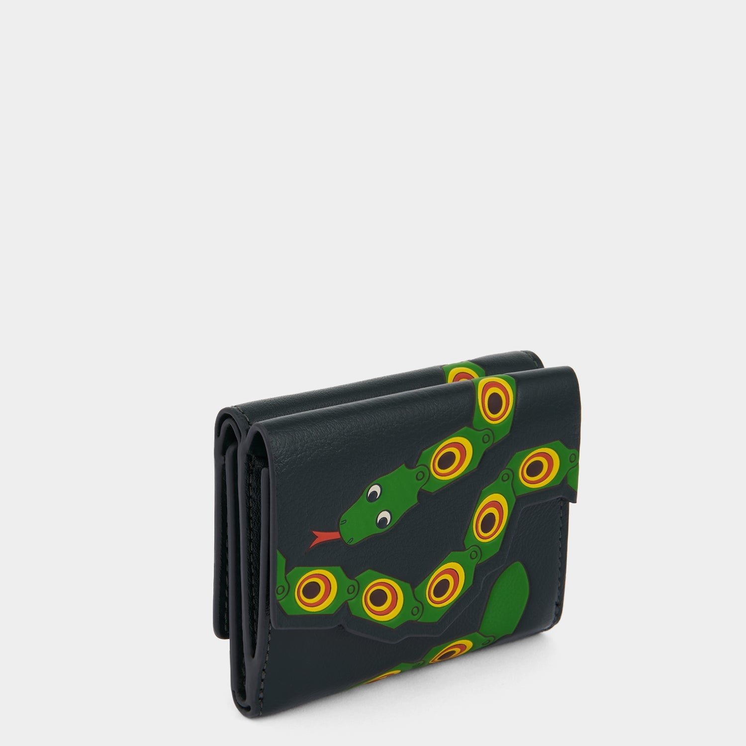 Snake Mini Trifold Wallet -

          
            Capra Leather in Ink Green -
          

          Anya Hindmarch EU
