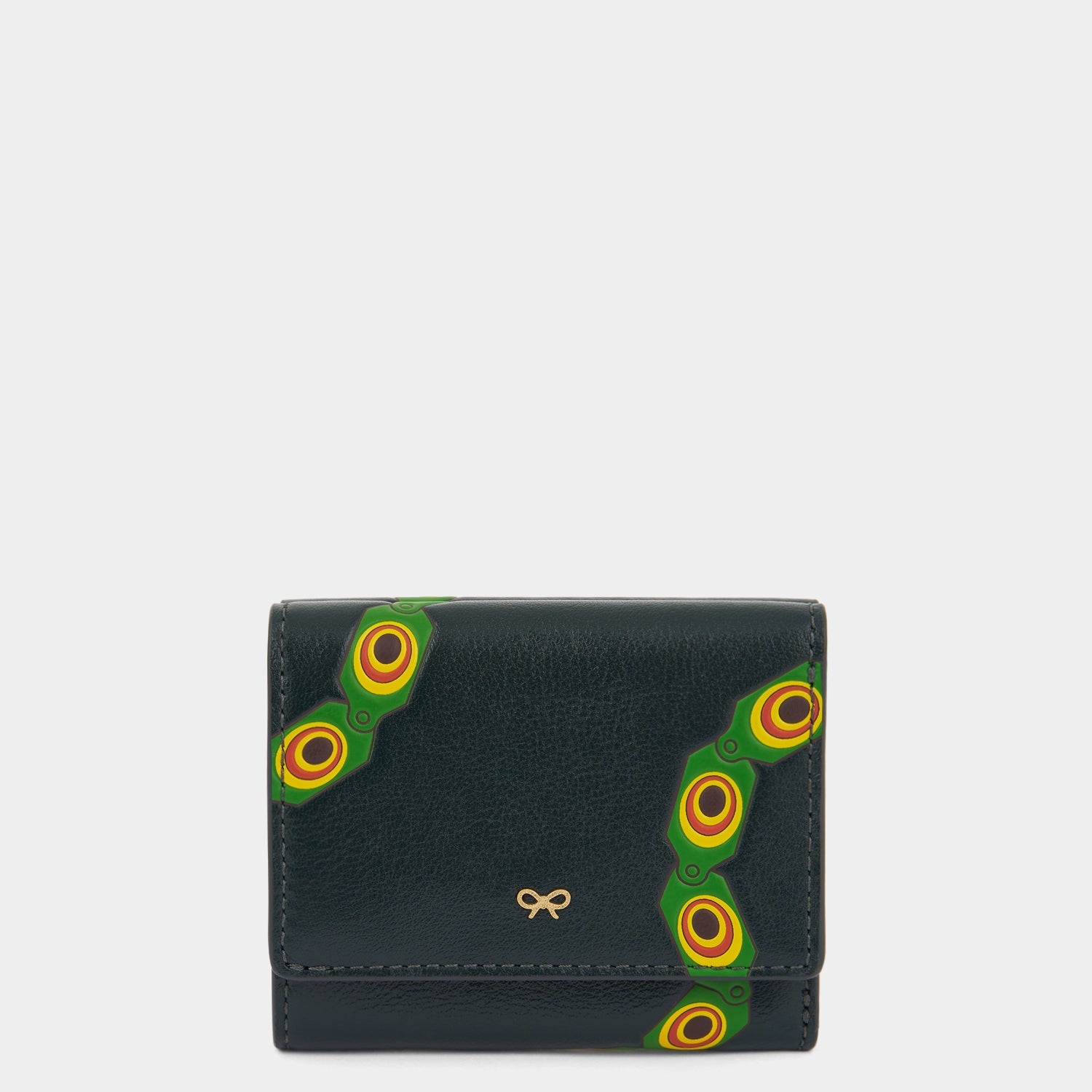 Snake Mini Trifold Wallet -

          
            Capra Leather in Ink Green -
          

          Anya Hindmarch EU
