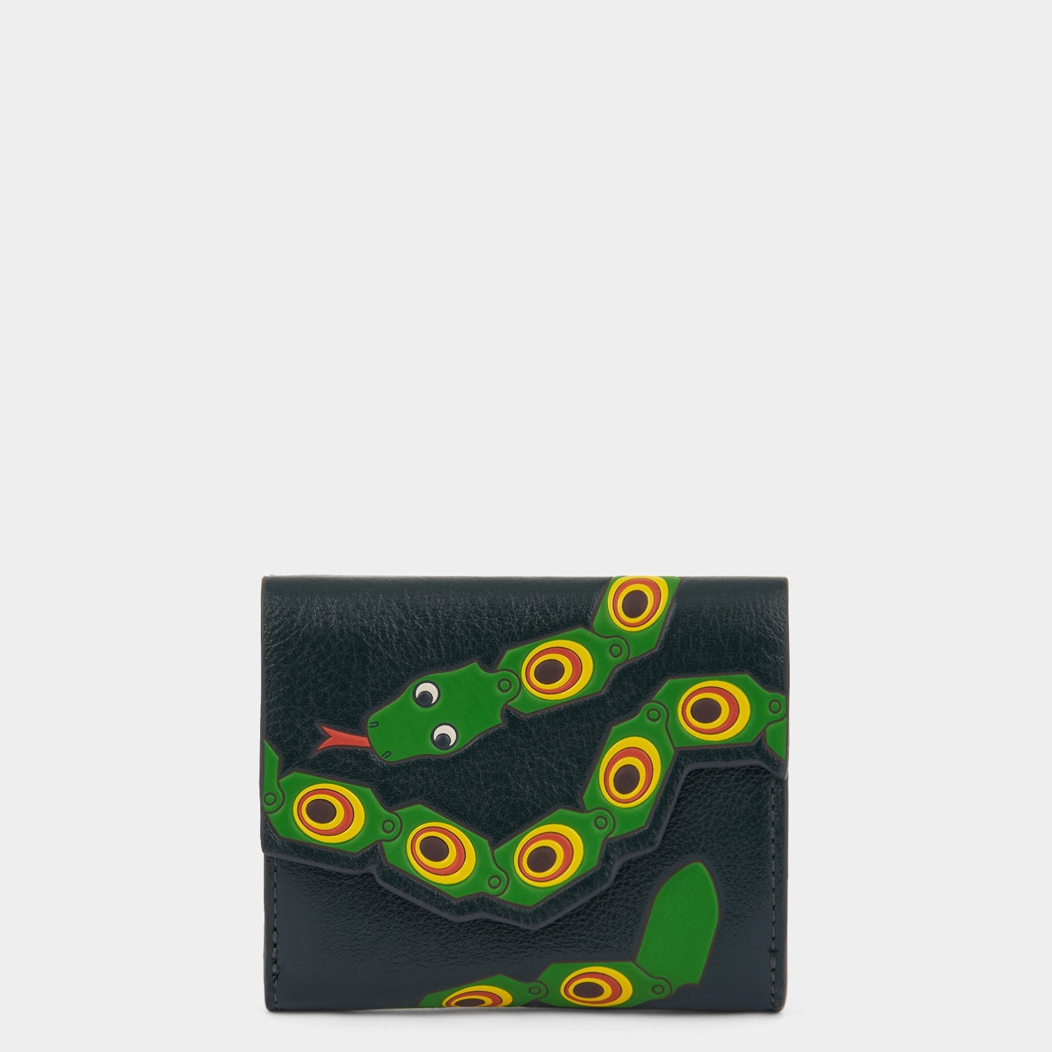 Snake Mini Trifold Wallet -

          
            Capra Leather in Ink Green -
          

          Anya Hindmarch EU
