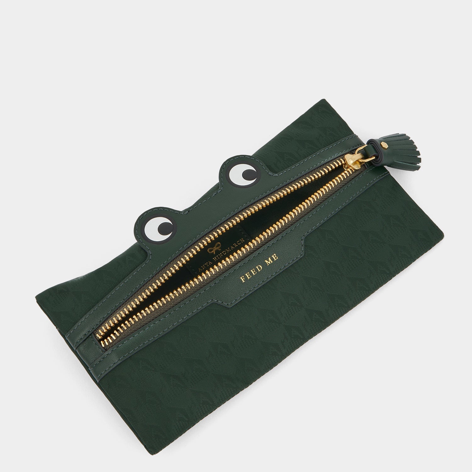 Frog Zip Pouch -

          
            Jacquard Nylon in Dark Holly -
          

          Anya Hindmarch EU
