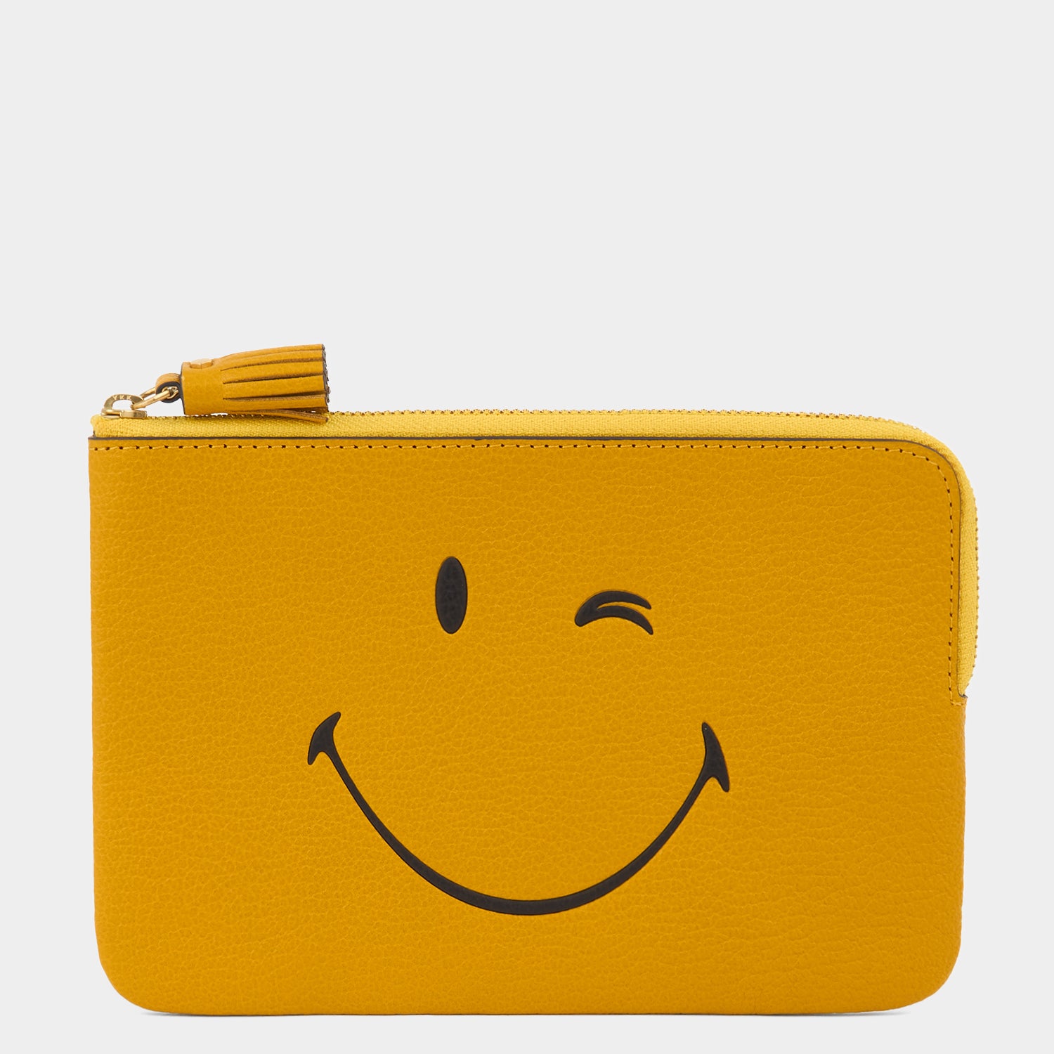 Wink Zip Loose Pocket -

          
            Capra Leather in Mustard Yellow -
          

          Anya Hindmarch EU
