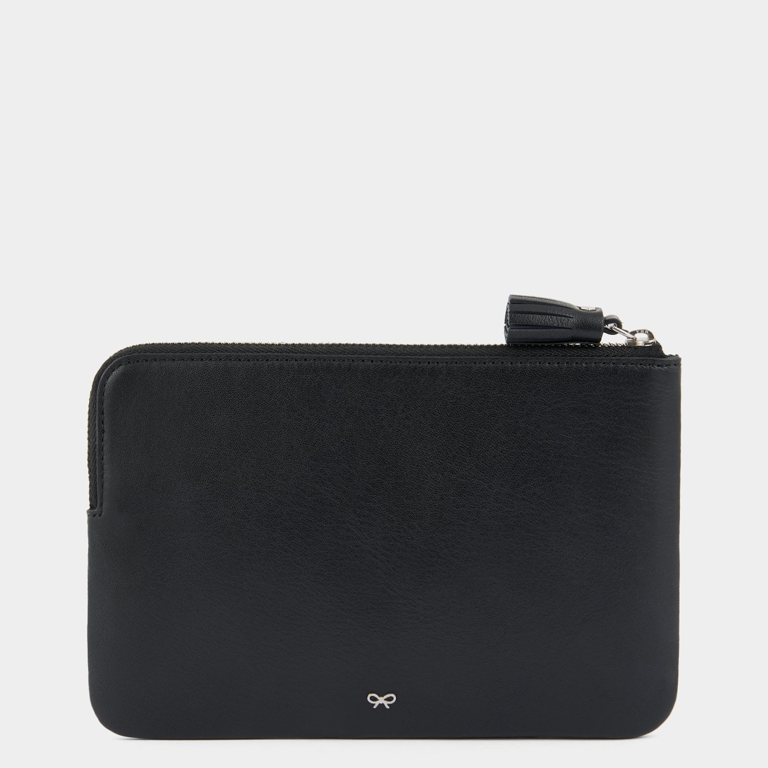 Eyes Studded Zip Loose Pocket -

          
            Satin Leather in Black -
          

          Anya Hindmarch EU
