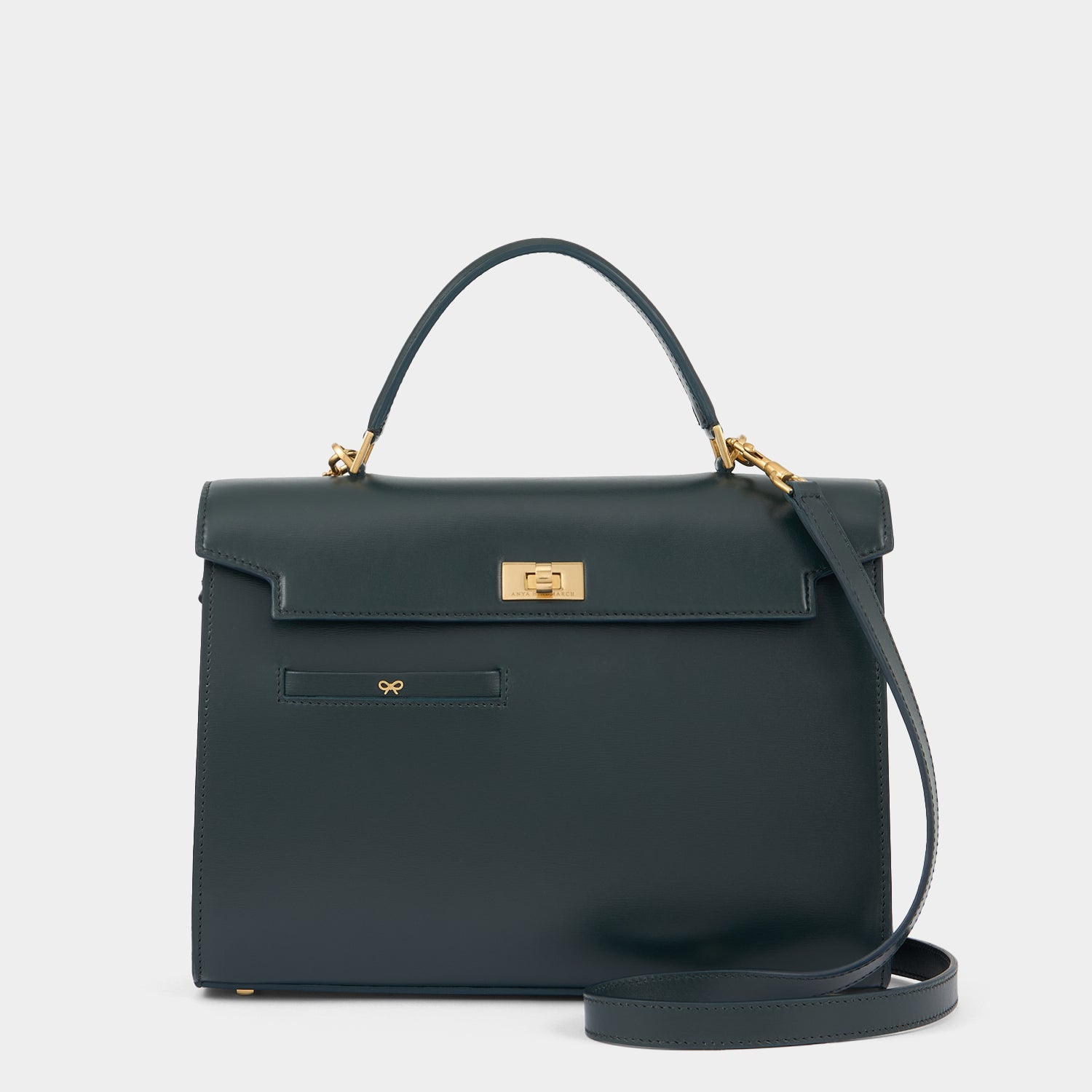 Mortimer Top Handle -

          
            Calf Leather in Ink Green -
          

          Anya Hindmarch EU
