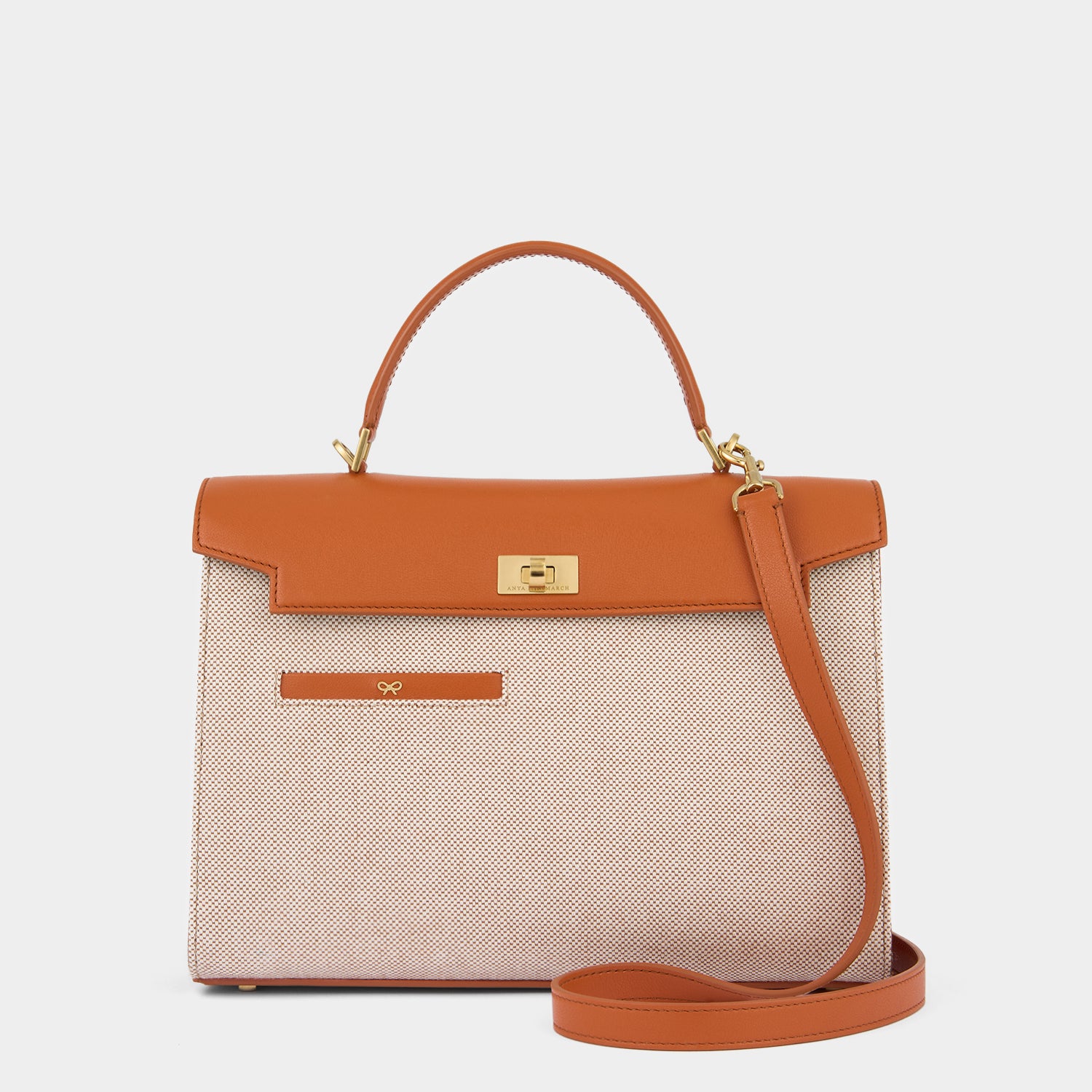 Mortimer in Spice Silky Calf with Manilla Canvas -

          
            Calf Leather in Spice/Manilla Beige -
          

          Anya Hindmarch EU
