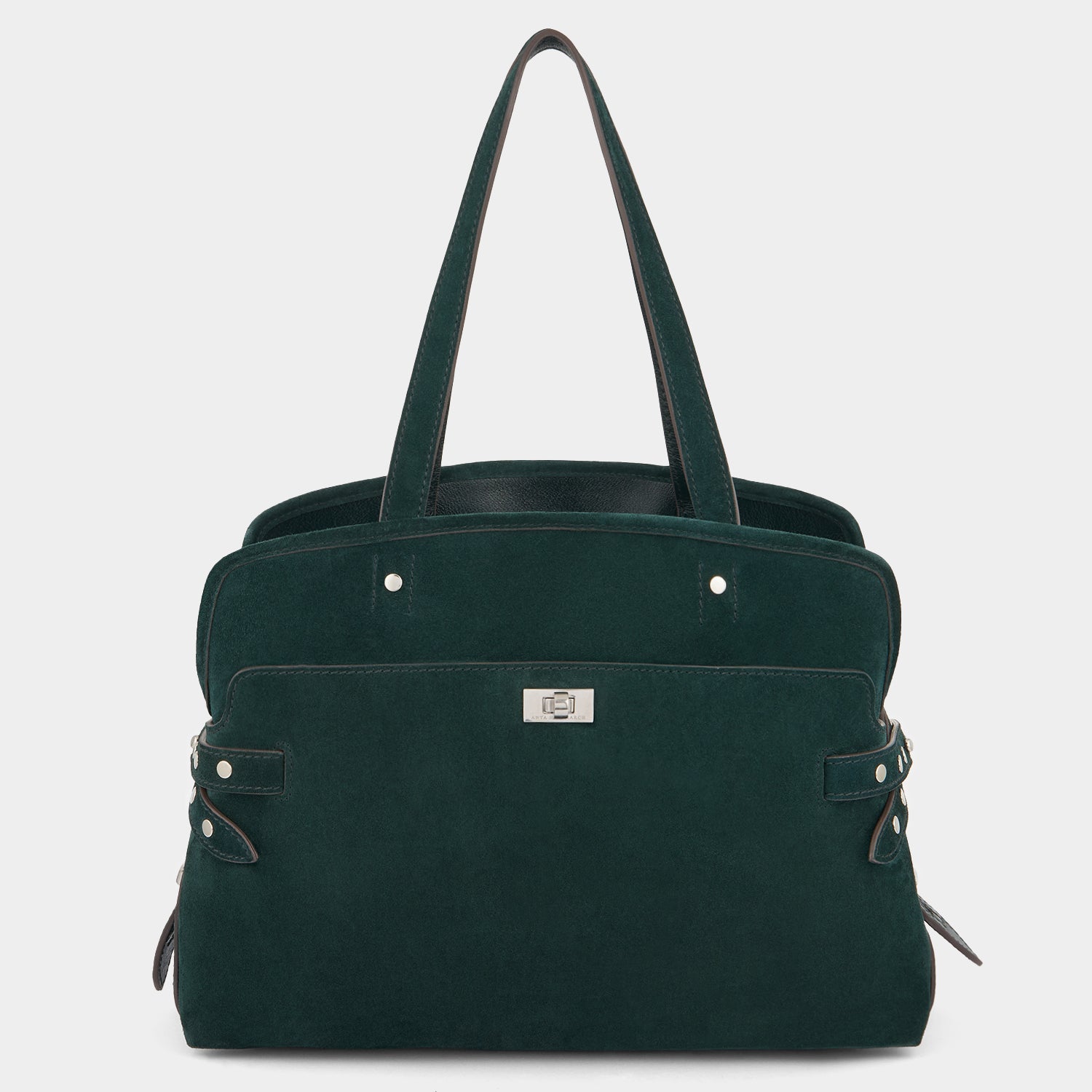 Wilson Studs Shoulder Bag -

          
            Suede/Calf Leather in Ink Green -
          

          Anya Hindmarch EU
