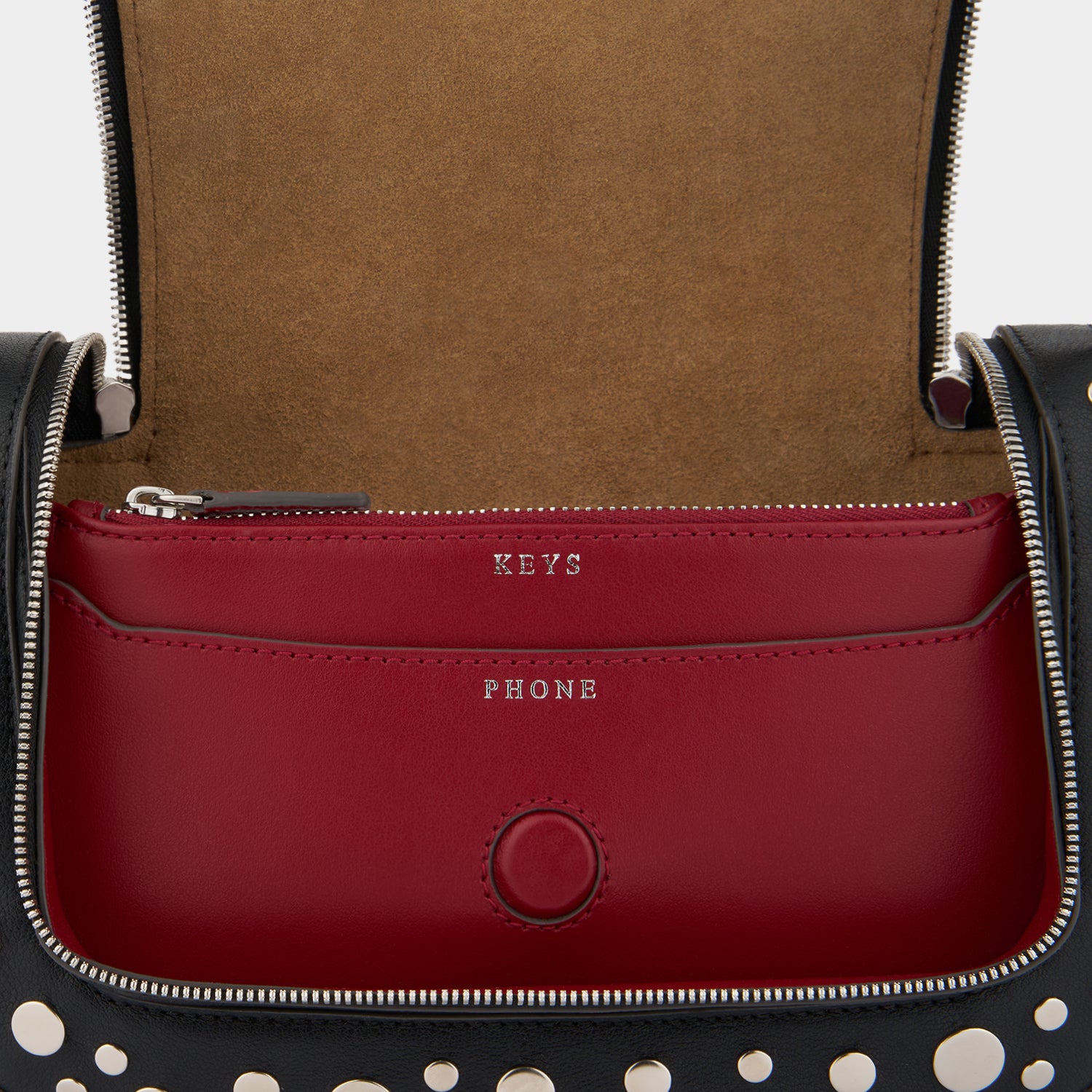 Vere Small Cross-body with Studs -

          
            Calf Leather in Black -
          

          Anya Hindmarch EU
