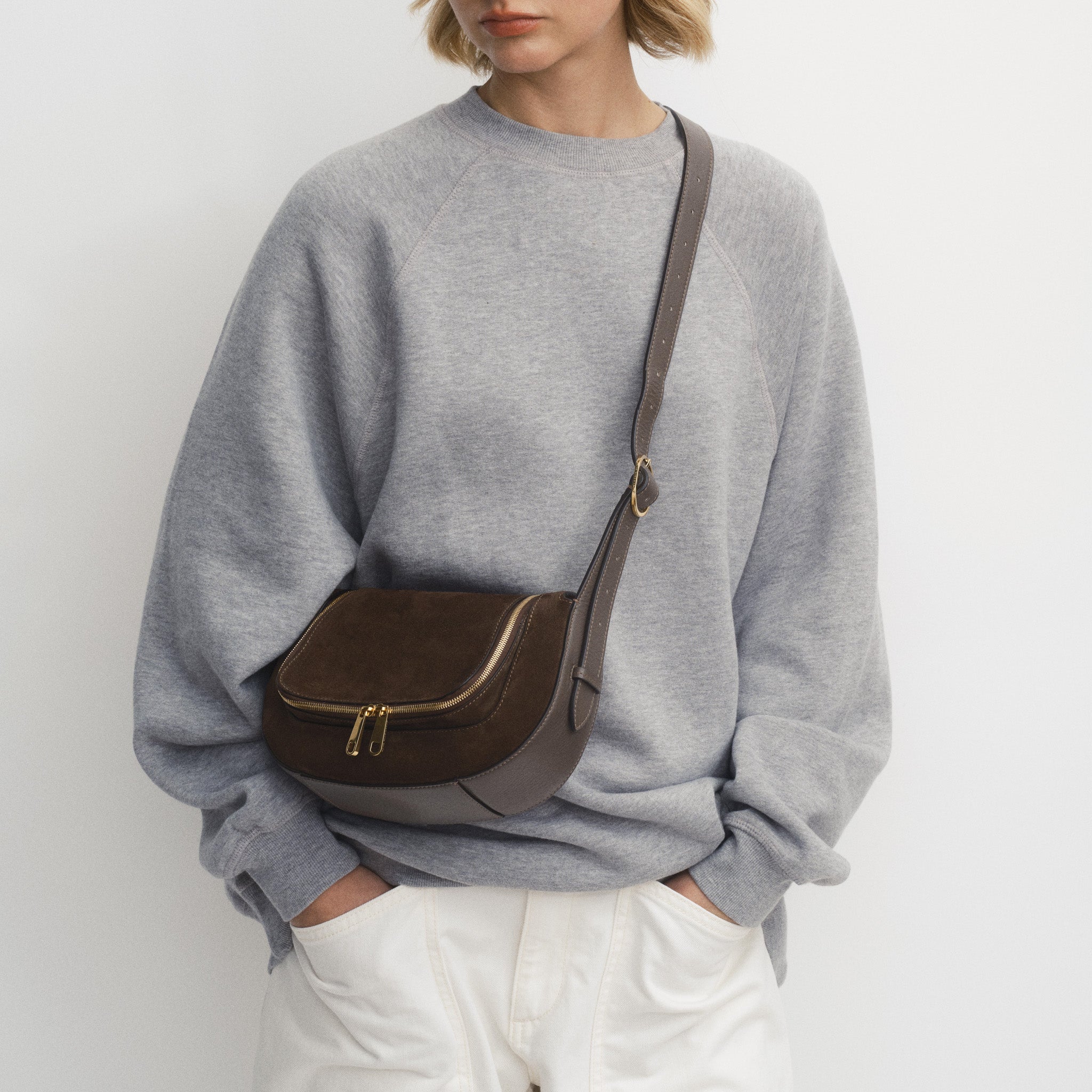 Vere Cross-body -

          
            Suede/Calf Leather in Truffle -
          

          Anya Hindmarch EU
