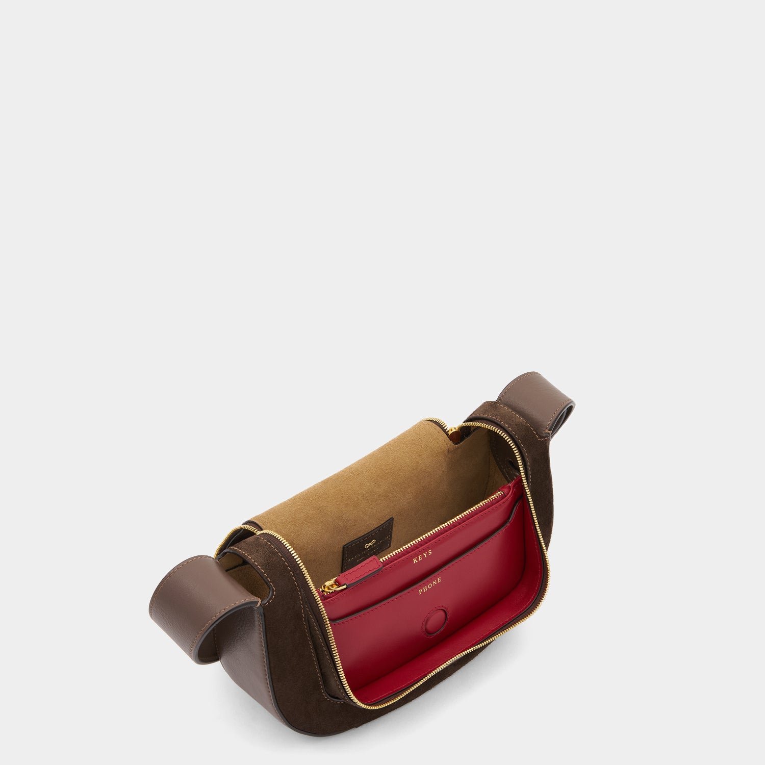 Vere Small Cross-body -

          
            Suede/Calf Leather in Truffle -
          

          Anya Hindmarch EU
