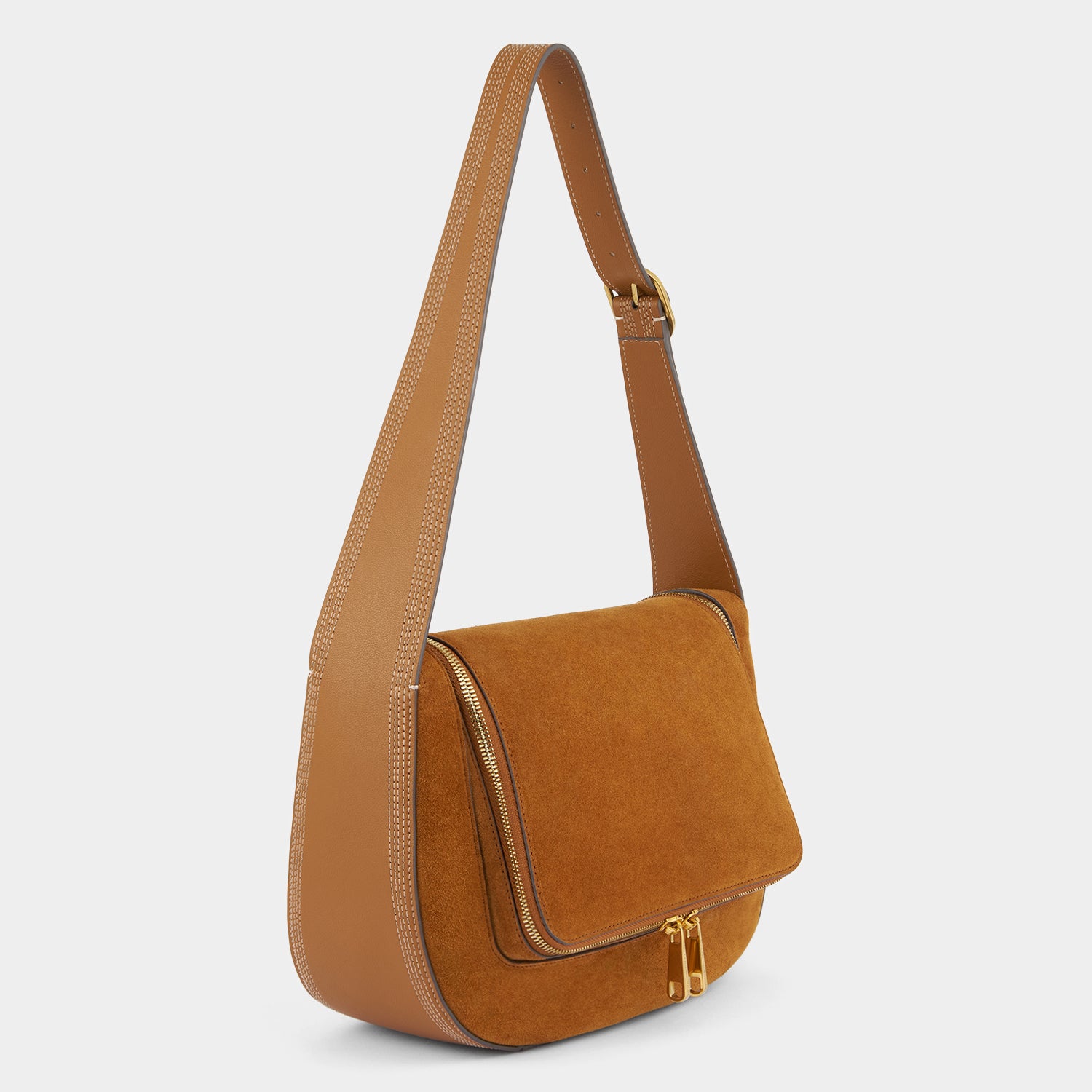 Vere Shoulder Bag -

          
            Suede/Calf Leather in Manilla Beige -
          

          Anya Hindmarch EU
