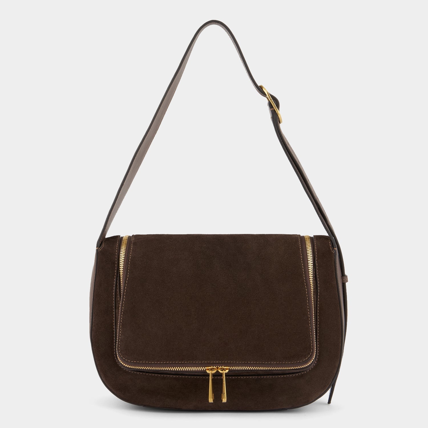 Vere Shoulder Bag -

          
            Suede/Calf Leather in Truffle -
          

          Anya Hindmarch EU
