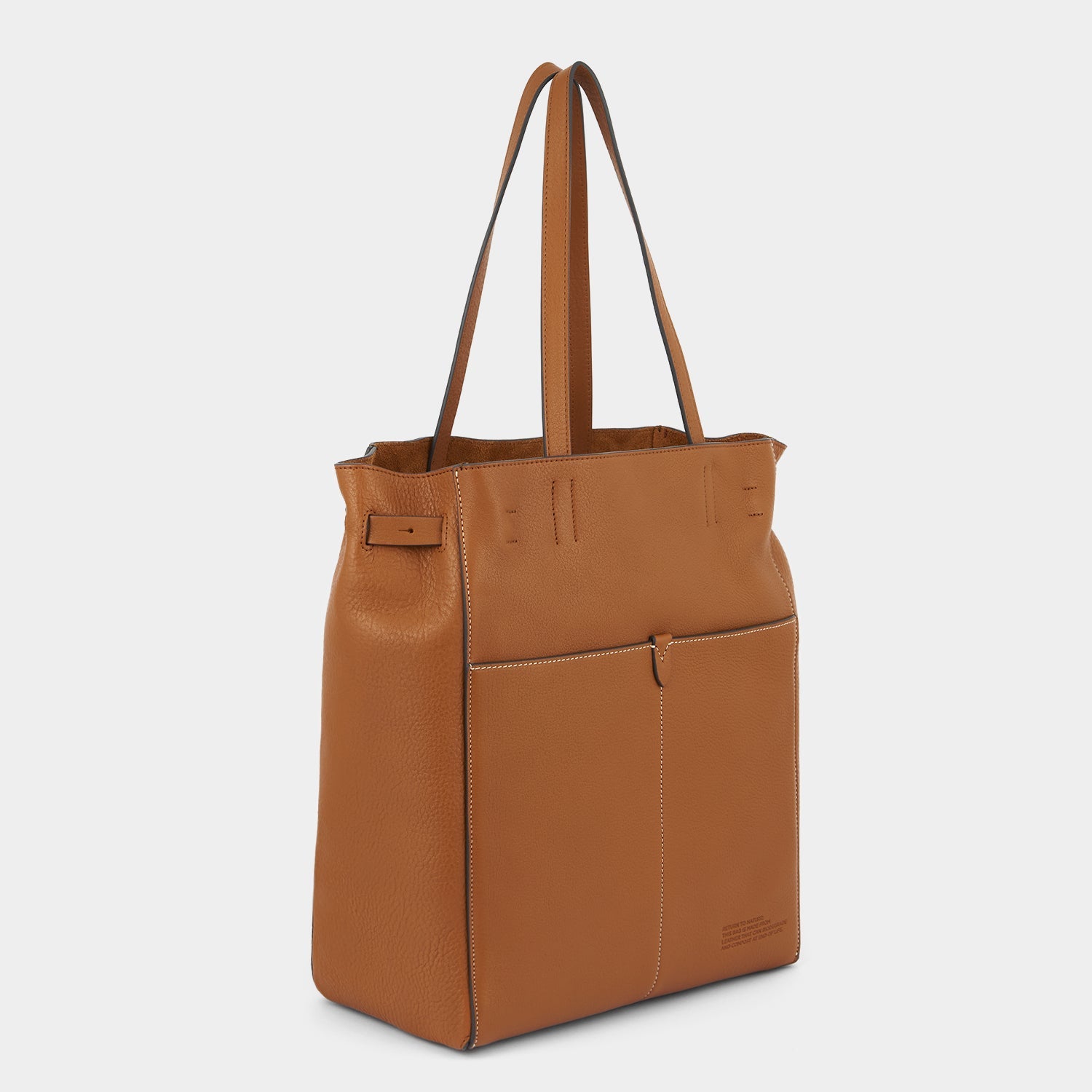 Return to Nature N/S Tote -

          
            Natural Grain Leather in Pecan Brown -
          

          Anya Hindmarch EU
