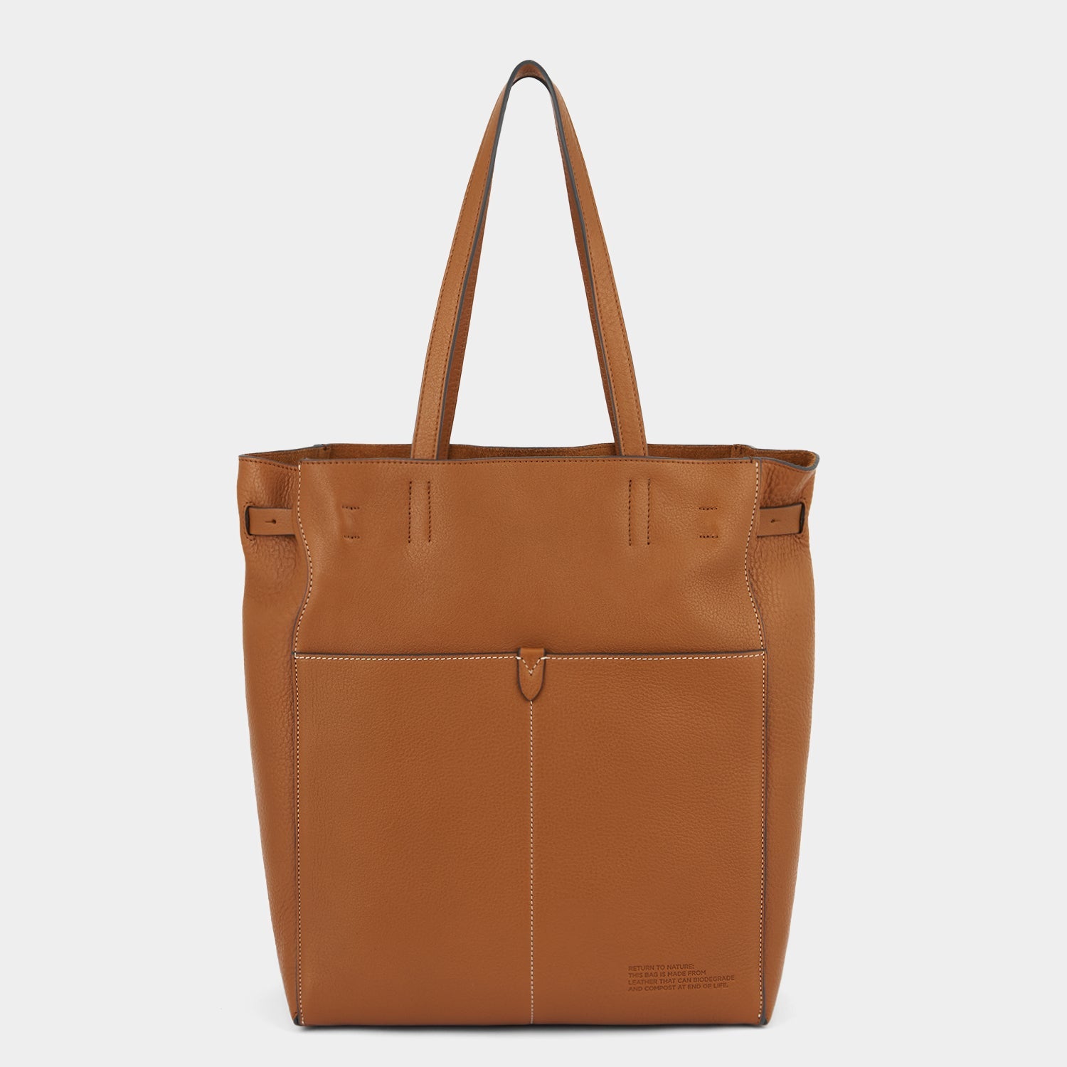 Return to Nature N/S Tote -

          
            Natural Grain Leather in Pecan Brown -
          

          Anya Hindmarch EU
