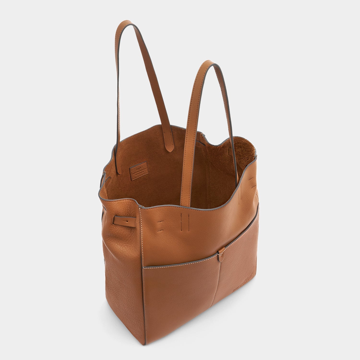 Return to Nature N/S Tote -

          
            Natural Grain Leather in Pecan Brown -
          

          Anya Hindmarch EU
