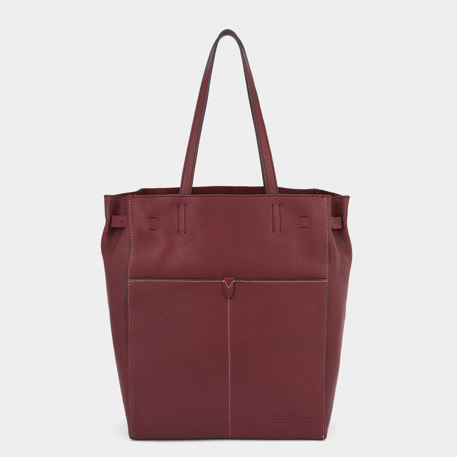 Return to Nature N/S Tote -

          
            Natural Grain Leather in Rosewood -
          

          Anya Hindmarch EU
