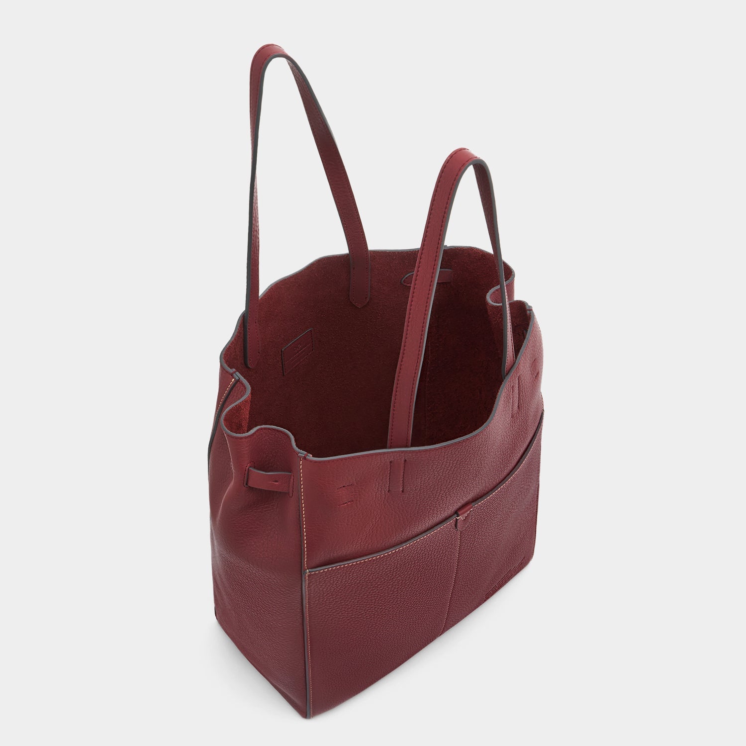 Return to Nature N/S Tote -

          
            Natural Grain Leather in Rosewood -
          

          Anya Hindmarch EU
