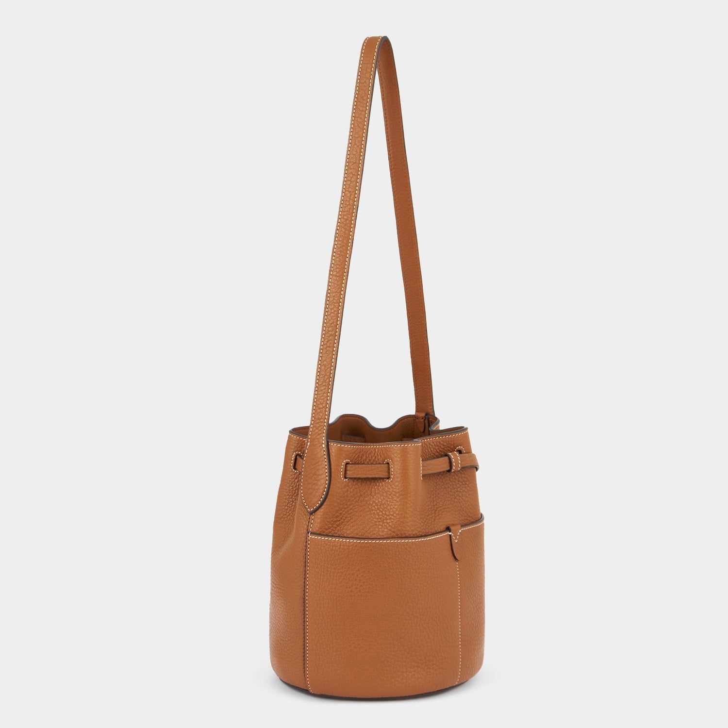 Return to Nature Small Bucket Bag -

          
            Natural Grain Leather in Pecan Brown -
          

          Anya Hindmarch EU
