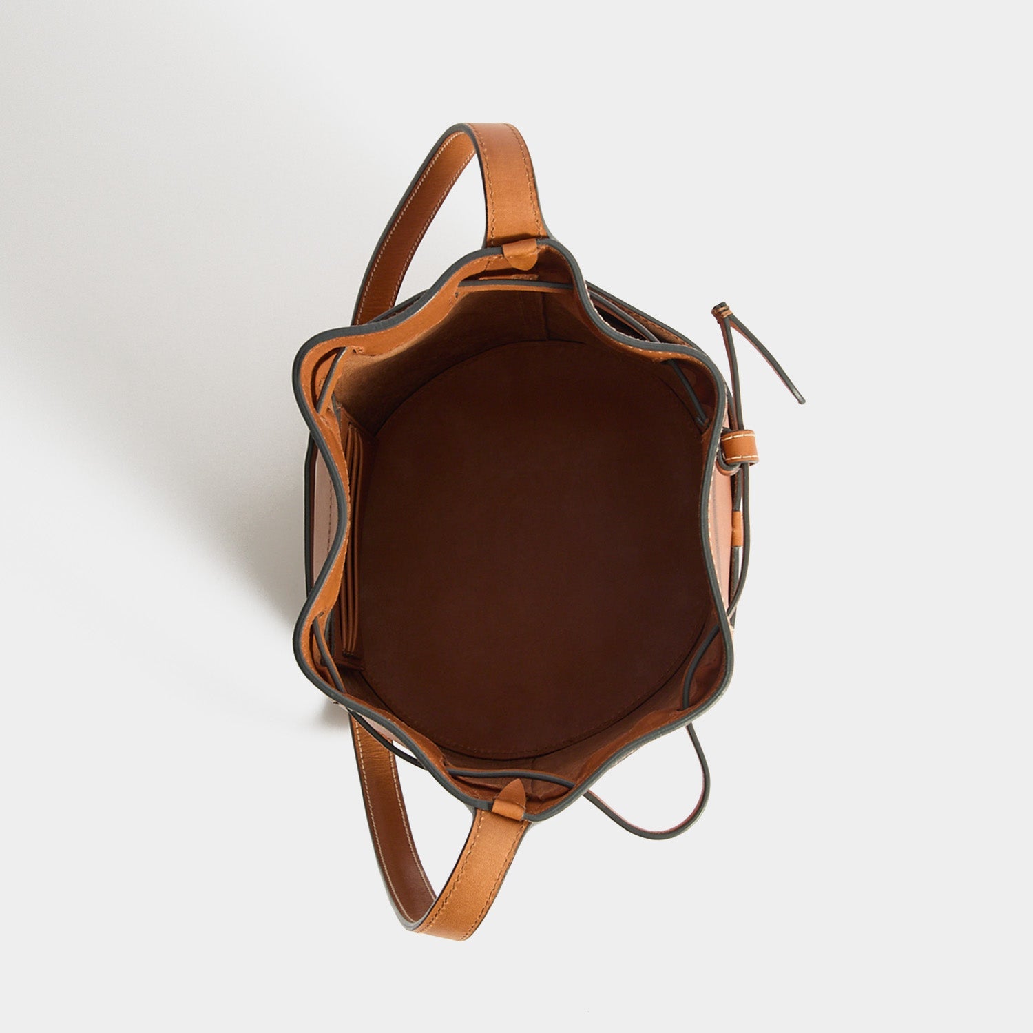 Return To Nature Small Bucket Bag -

          
            Natural Grain Leather in Pecan Brown -
          

          Anya Hindmarch EU
