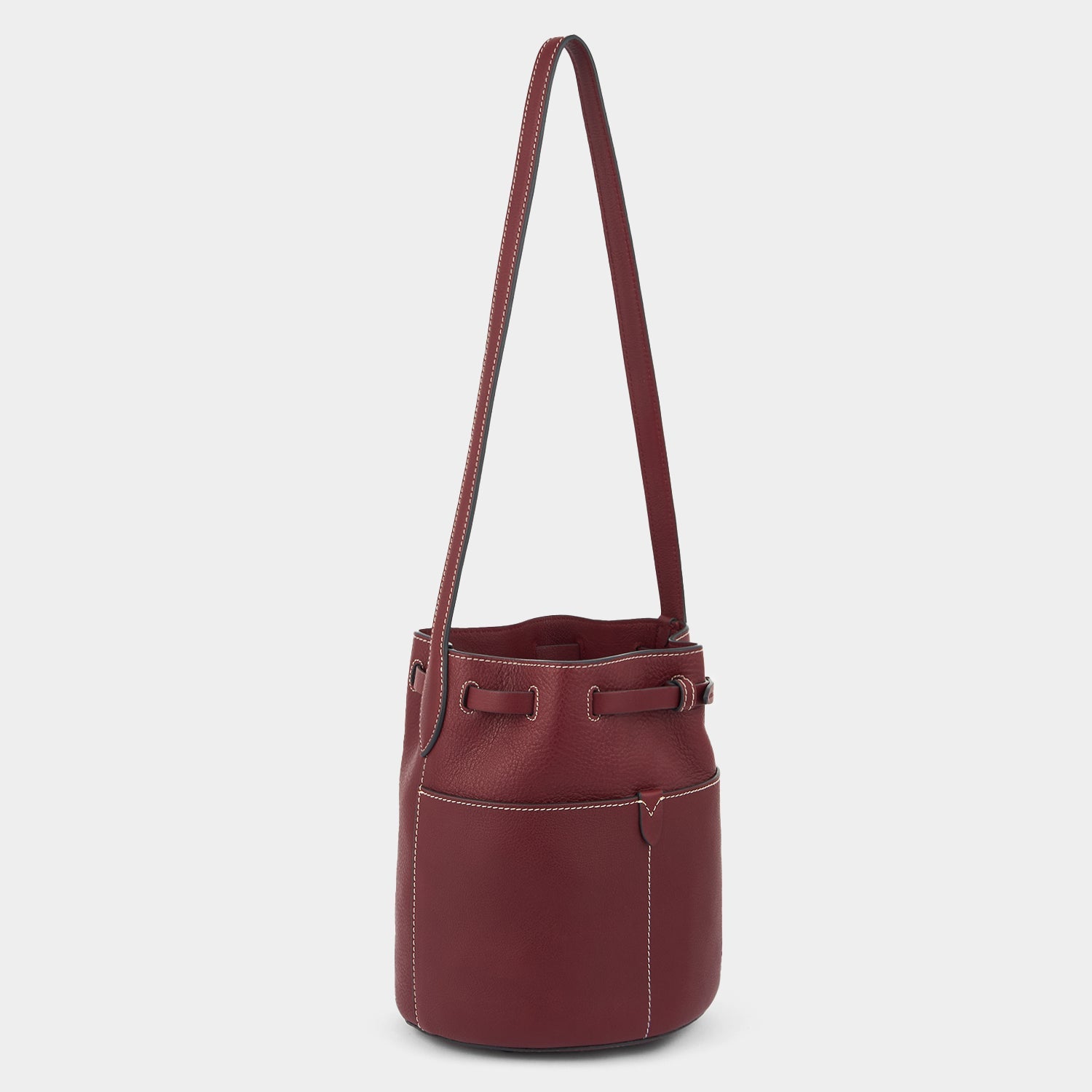 Return to Nature Small Bucket Bag -

          
            Natural Grain Leather in Rosewood Red -
          

          Anya Hindmarch EU
