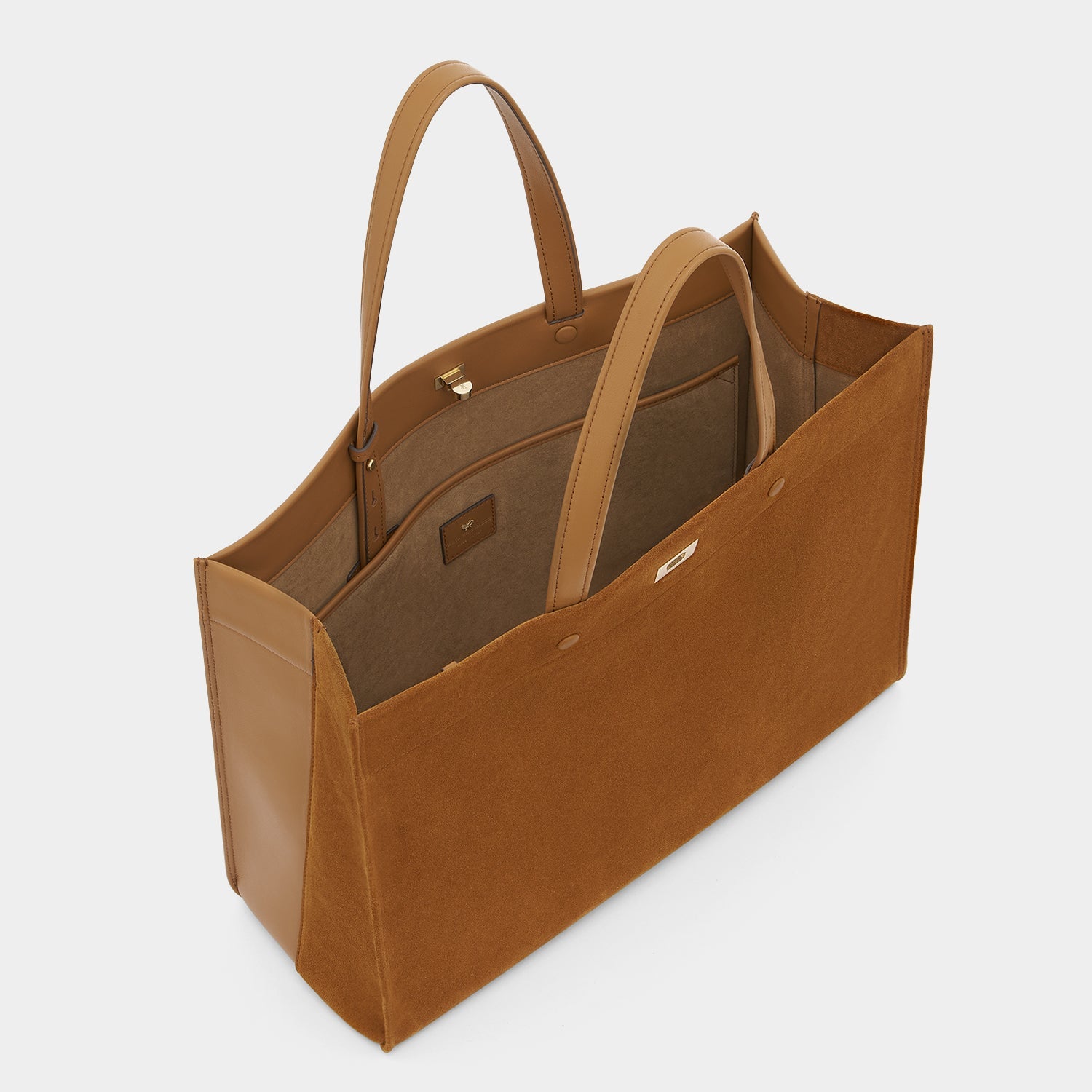 Mortimer Tote -

          
            Suede/Calf Leather in Manilla Beige -
          

          Anya Hindmarch EU
