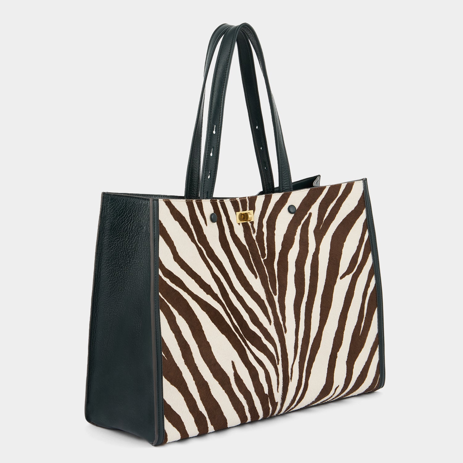 Mortimer Zebra Tote -

          
            Calf Hair/Leather in Natural -
          

          Anya Hindmarch EU
