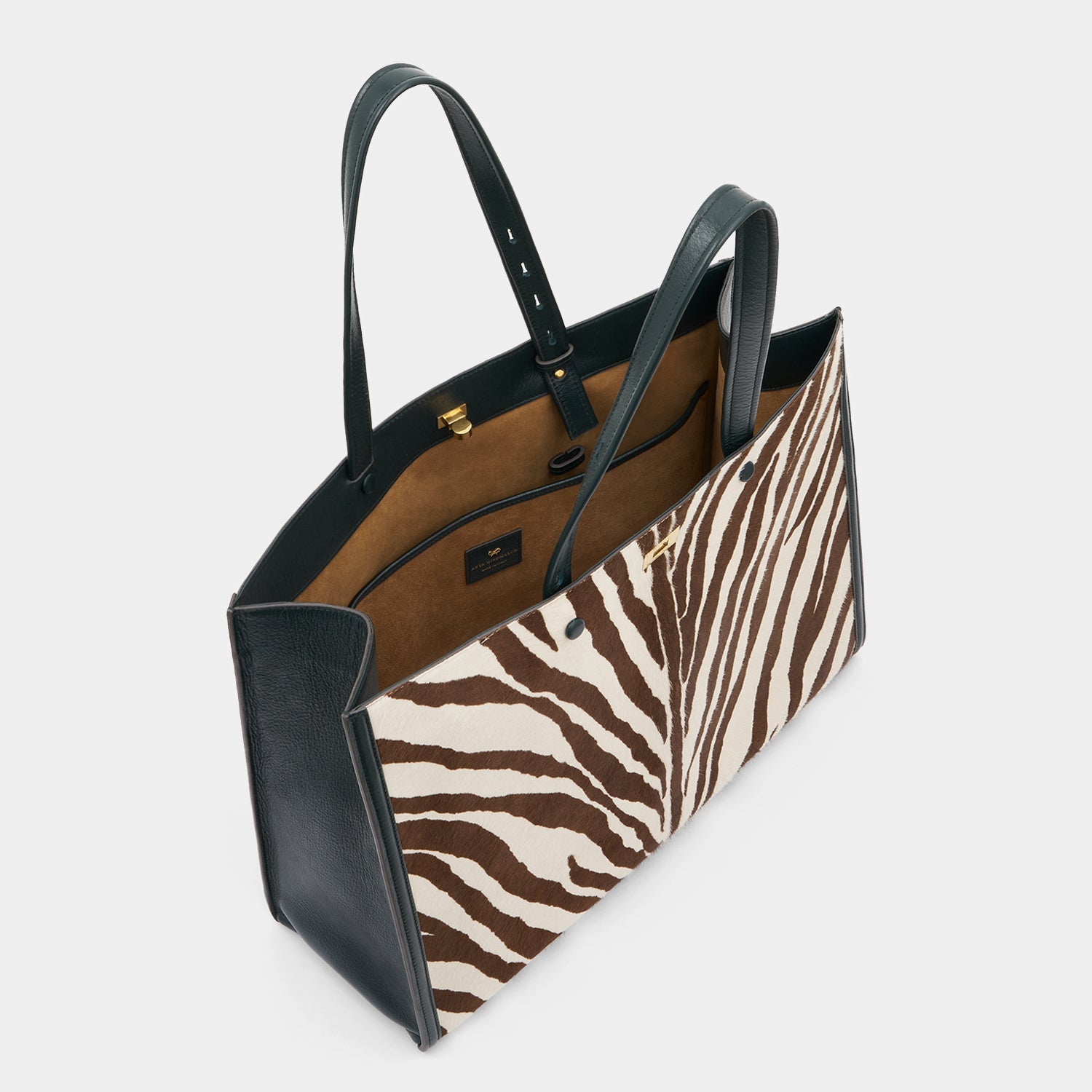 Mortimer Zebra Tote -

          
            Calf Hair/Leather in Natural -
          

          Anya Hindmarch EU
