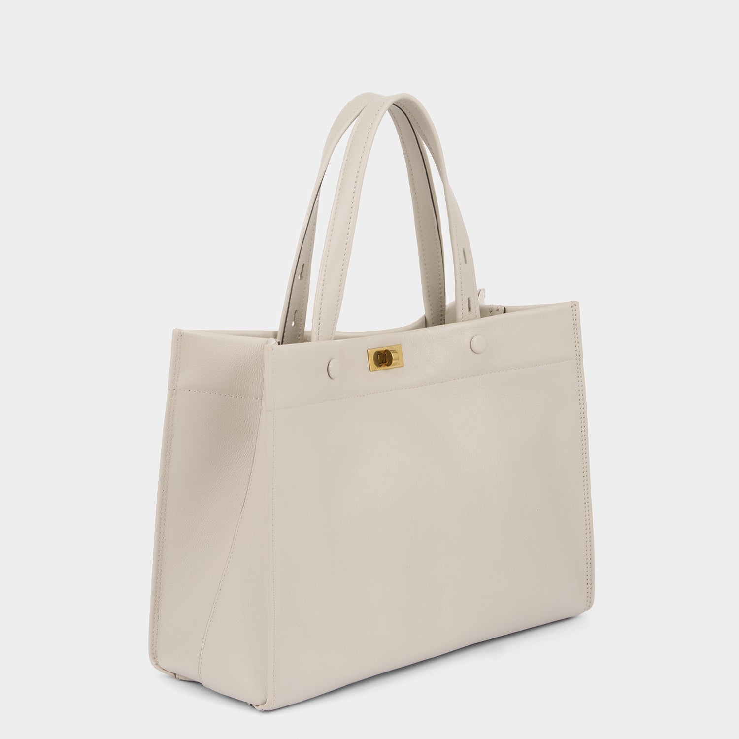 Mortimer Small Tote -

          
            Calf Leather in Chalk White -
          

          Anya Hindmarch EU
