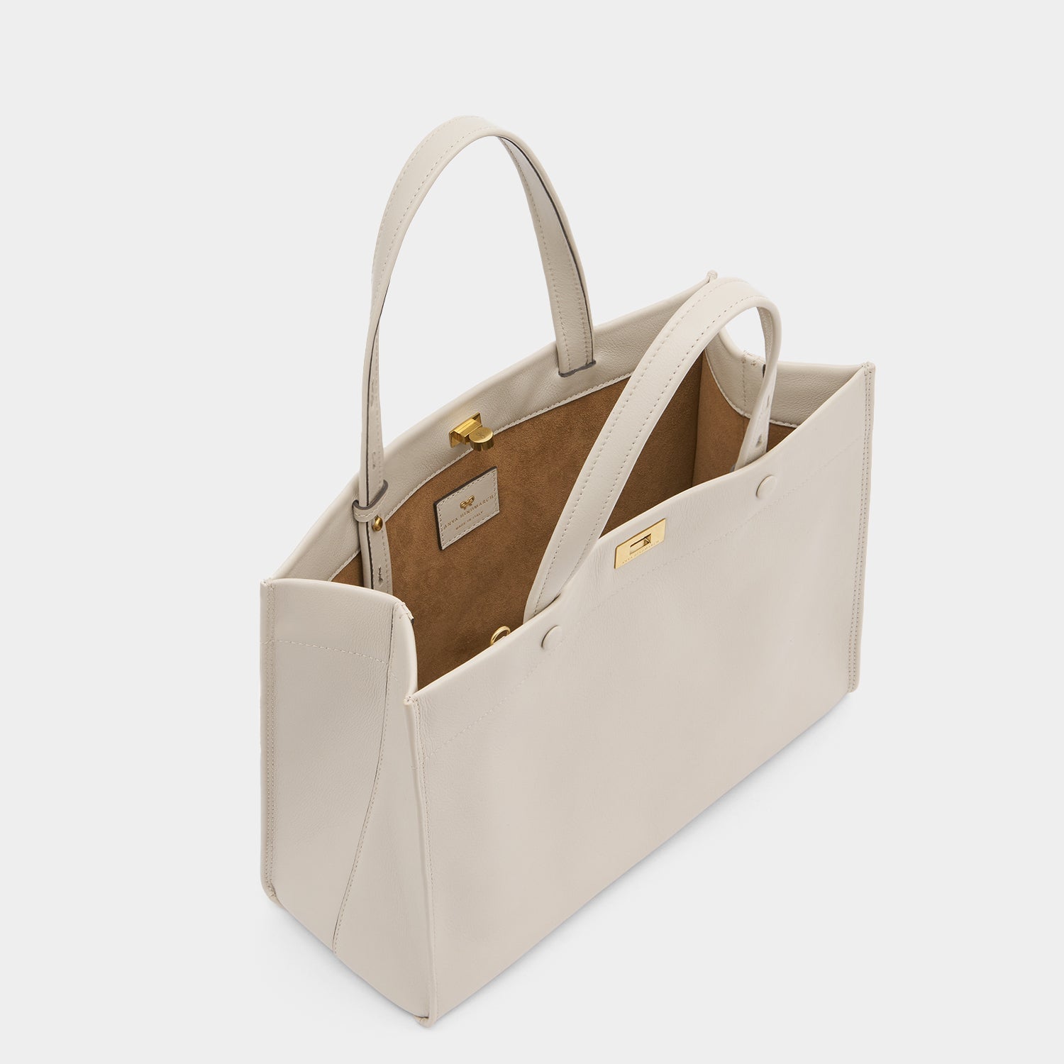 Mortimer Small Tote -

          
            Calf Leather in Chalk White -
          

          Anya Hindmarch EU
