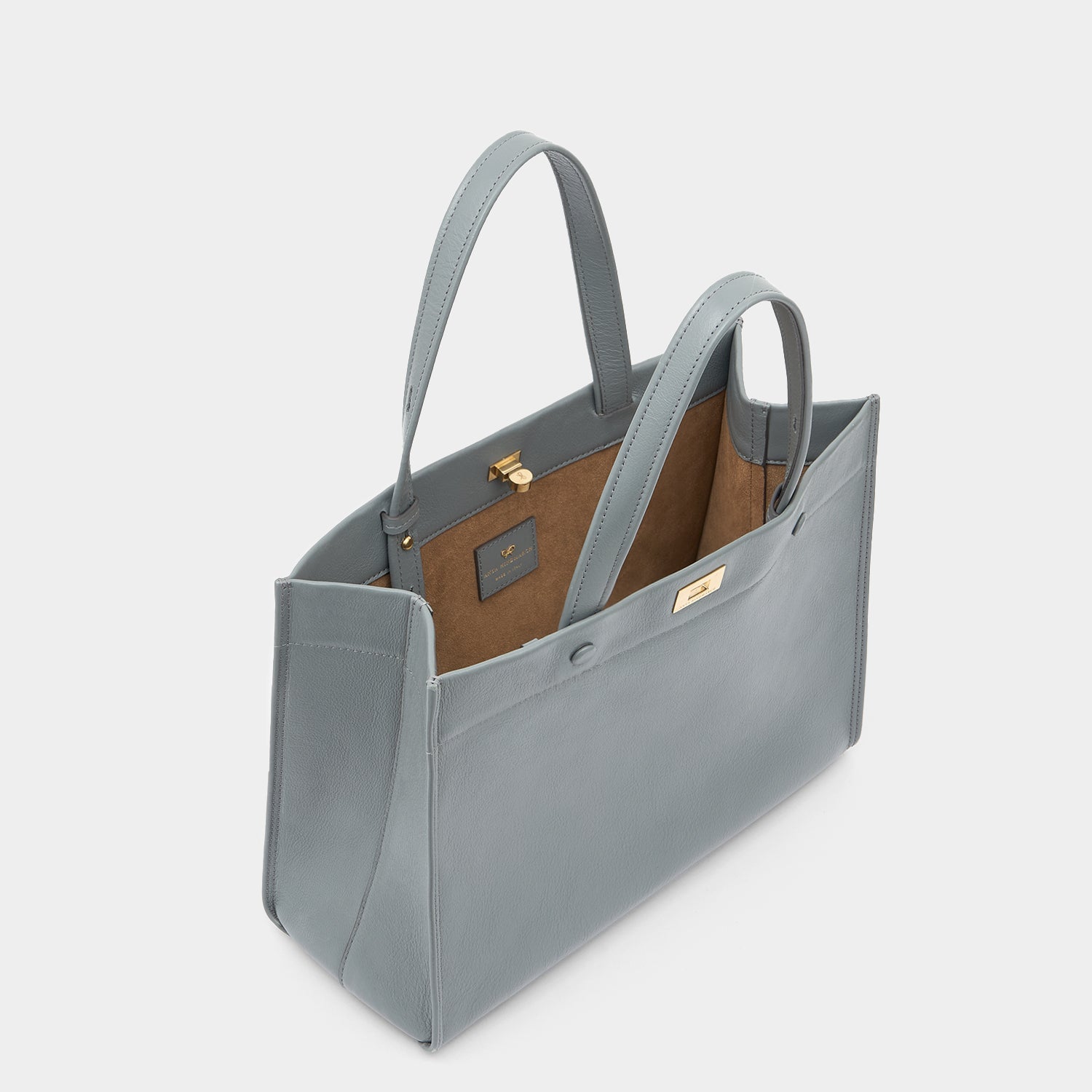 Mortimer Small Tote -

          
            Calf Leather in Shadow Grey -
          

          Anya Hindmarch EU
