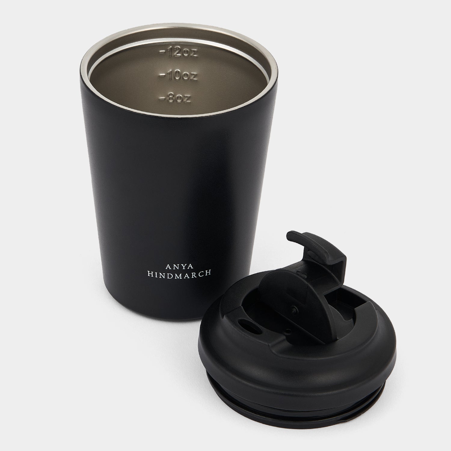 Eyes Reusable Coffee Cup -

          
            Stainless Steel in Black -
          

          Anya Hindmarch EU
