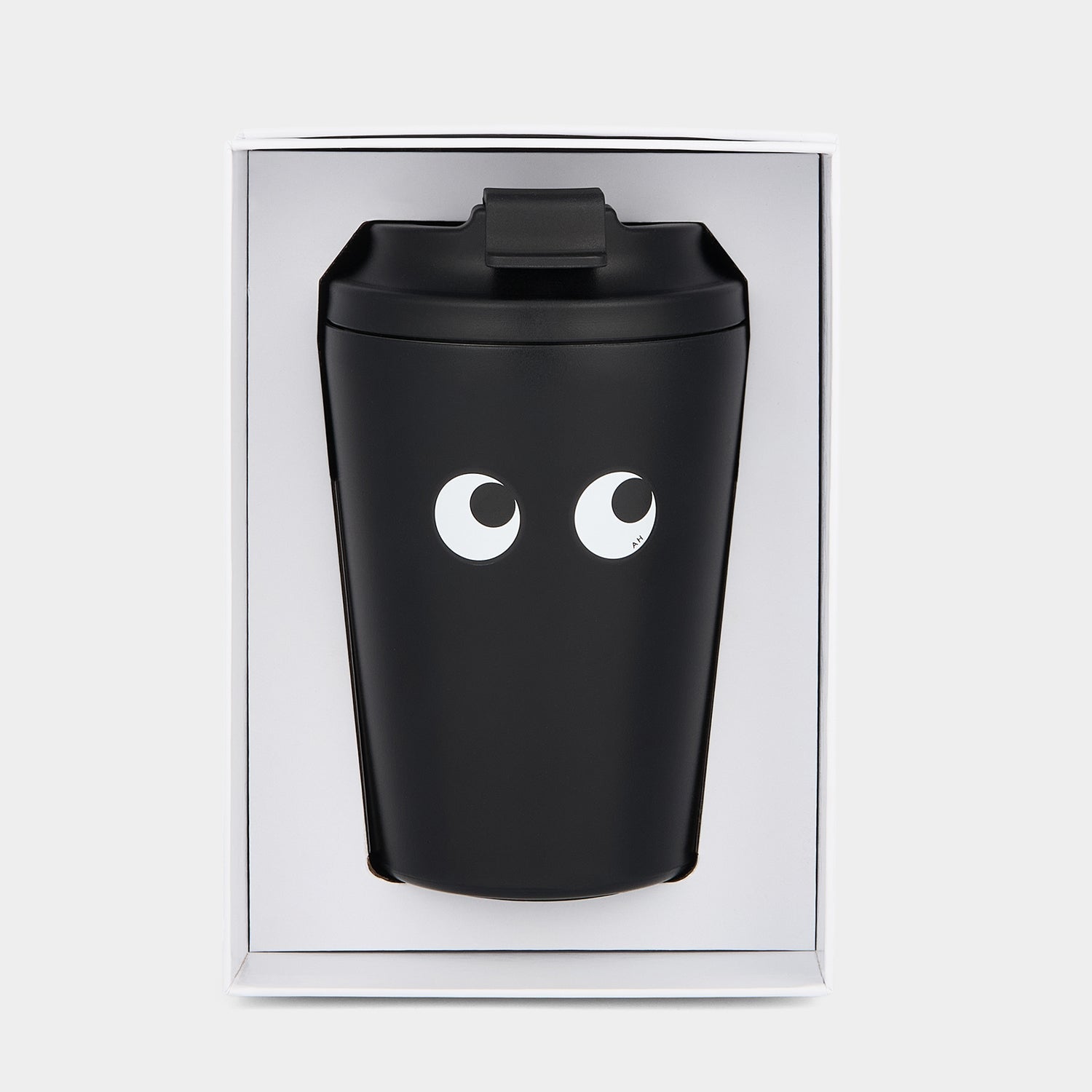 Eyes Reusable Coffee Cup -

          
            Stainless Steel in Black -
          

          Anya Hindmarch EU
