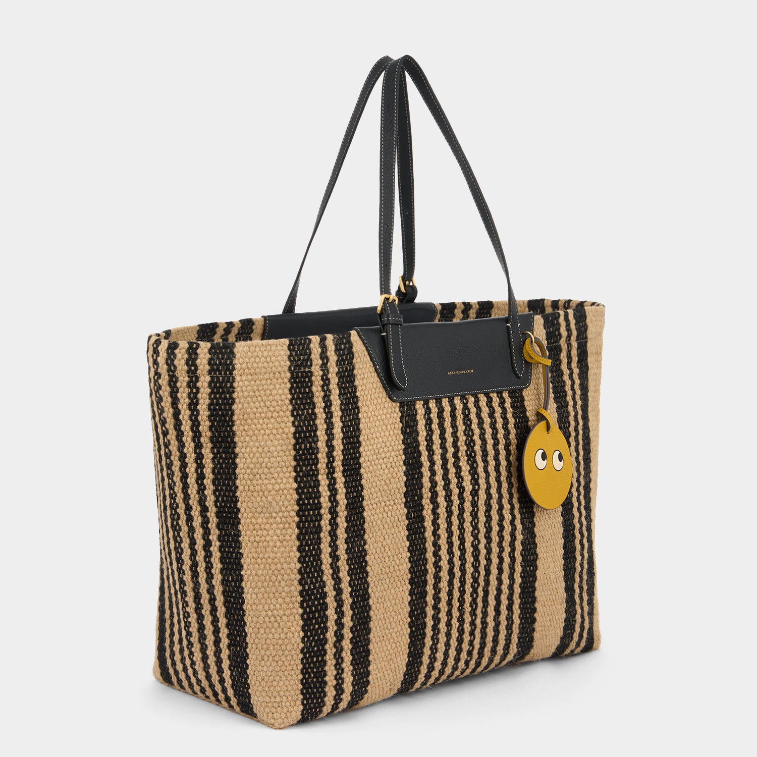 E/W Jute Tote -

          
            Jute/Goat Leather in Black/Natural -
          

          Anya Hindmarch EU
