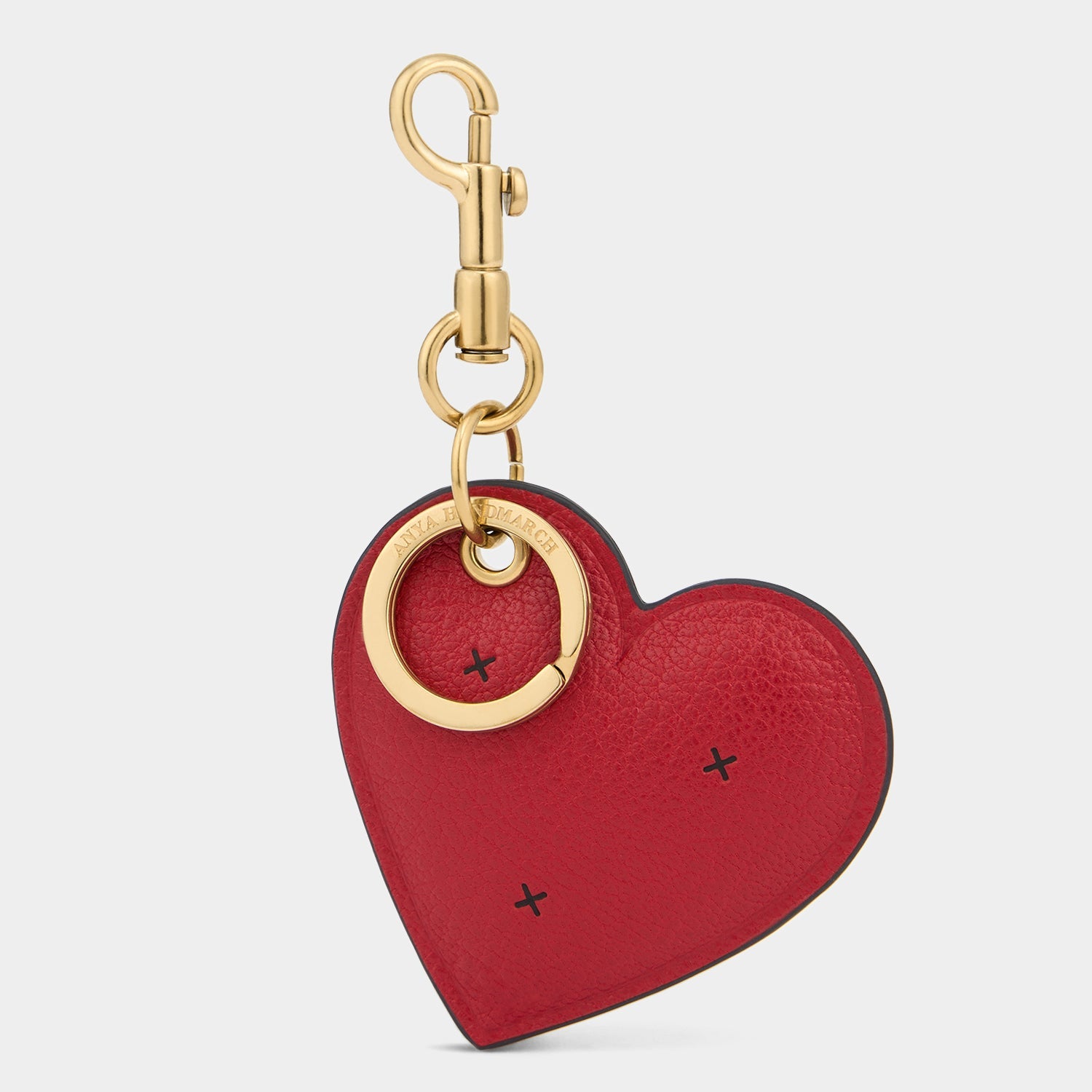 Chubby Heart Charm -

          
            Capra Leather in Bright Red -
          

          Anya Hindmarch EU
