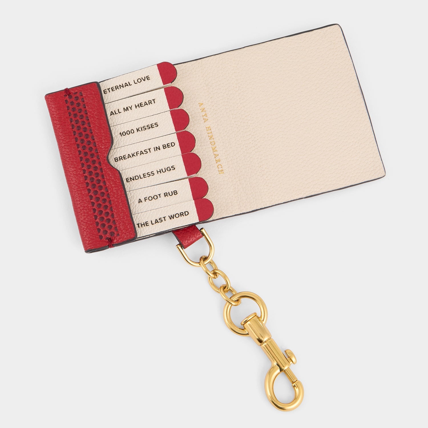 Chubby Heart Match Book Charm -

          
            Capra Leather in Bright Red -
          

          Anya Hindmarch EU
