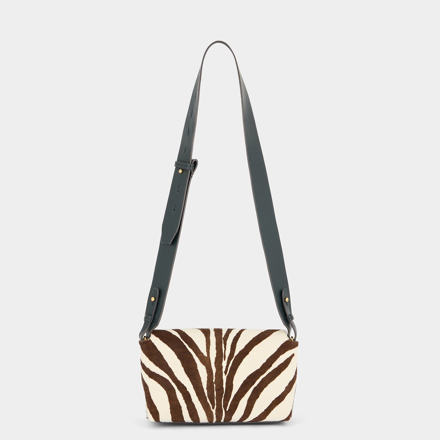 Mortimer Zebra Cross-body -

          
            Calf Hair/Leather in Ink Green -
          

          Anya Hindmarch EU
