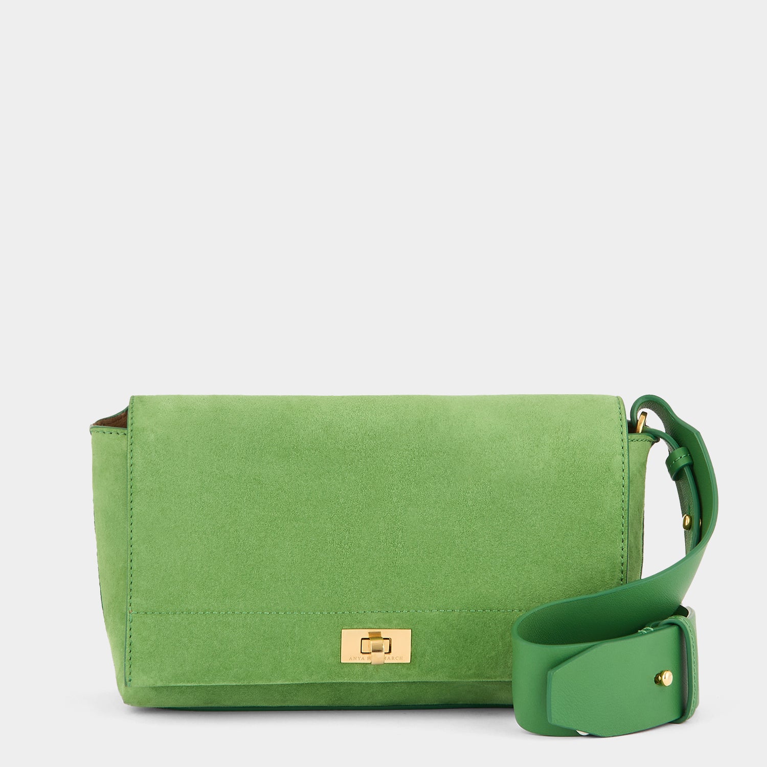 Mortimer Cross-body -

          
            Suede Leather in Pea Green -
          

          Anya Hindmarch EU
