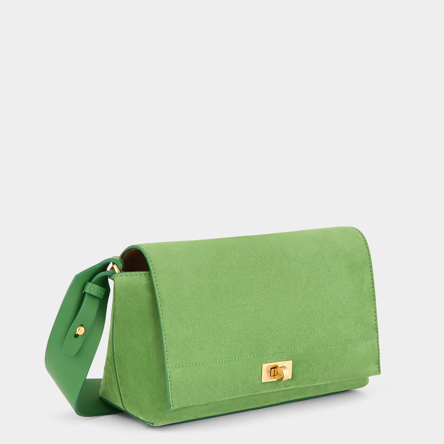 Mortimer Cross-body -

          
            Suede Leather in Pea Green -
          

          Anya Hindmarch EU
