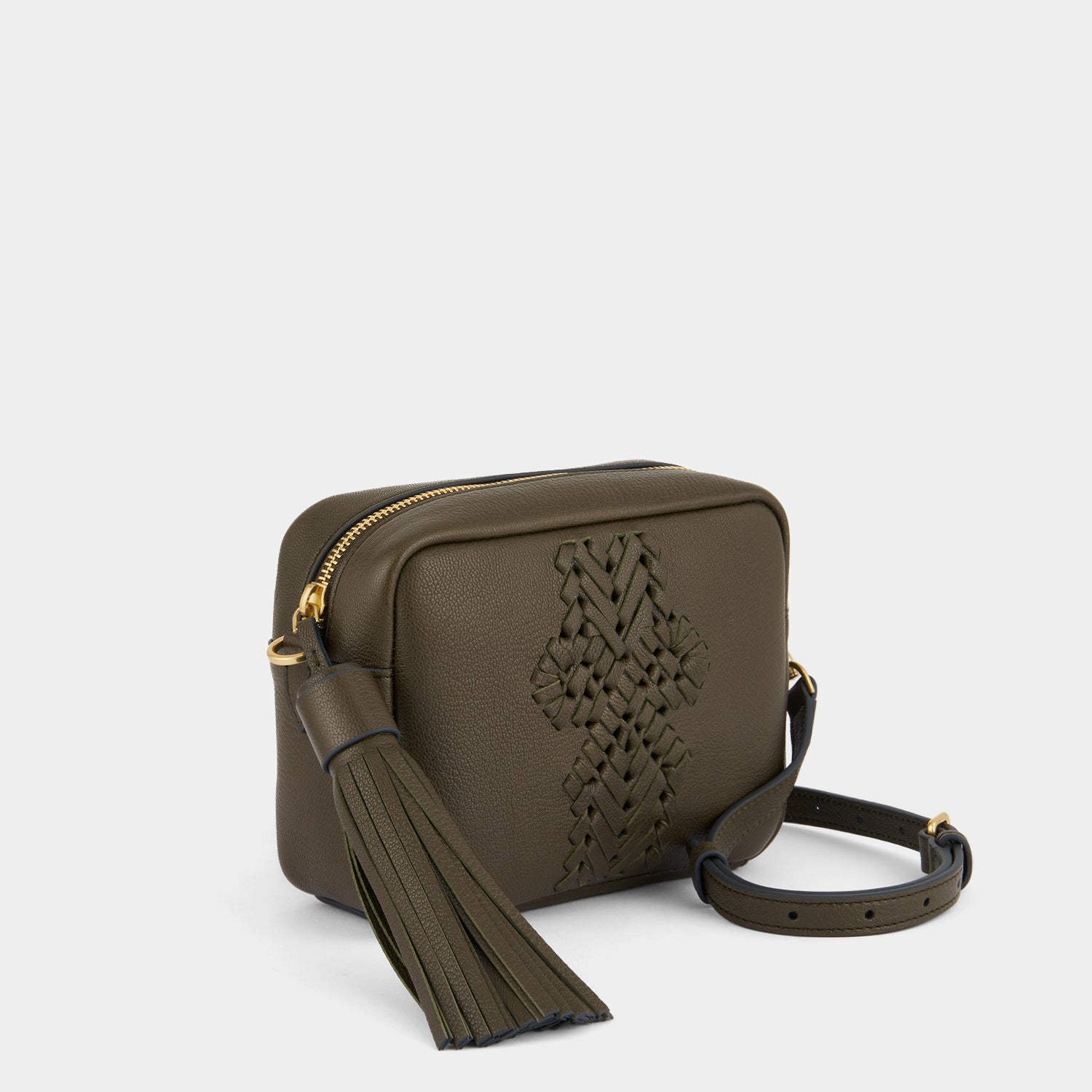 Neeson Tassel Cross-body -

          
            Capra Leather in Khaki -
          

          Anya Hindmarch EU
