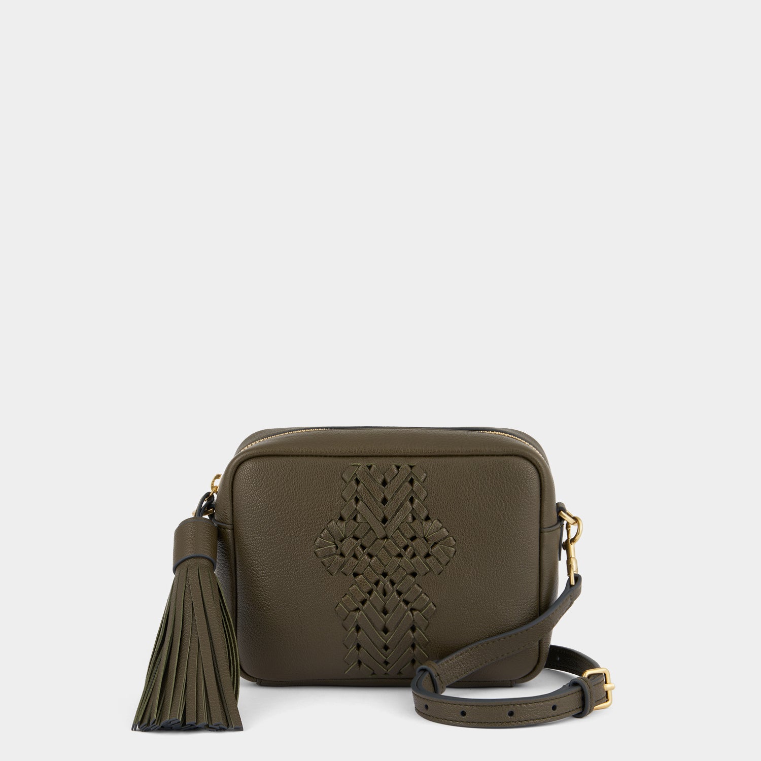 Neeson Tassel Cross-body -

          
            Capra Leather in Khaki -
          

          Anya Hindmarch EU
