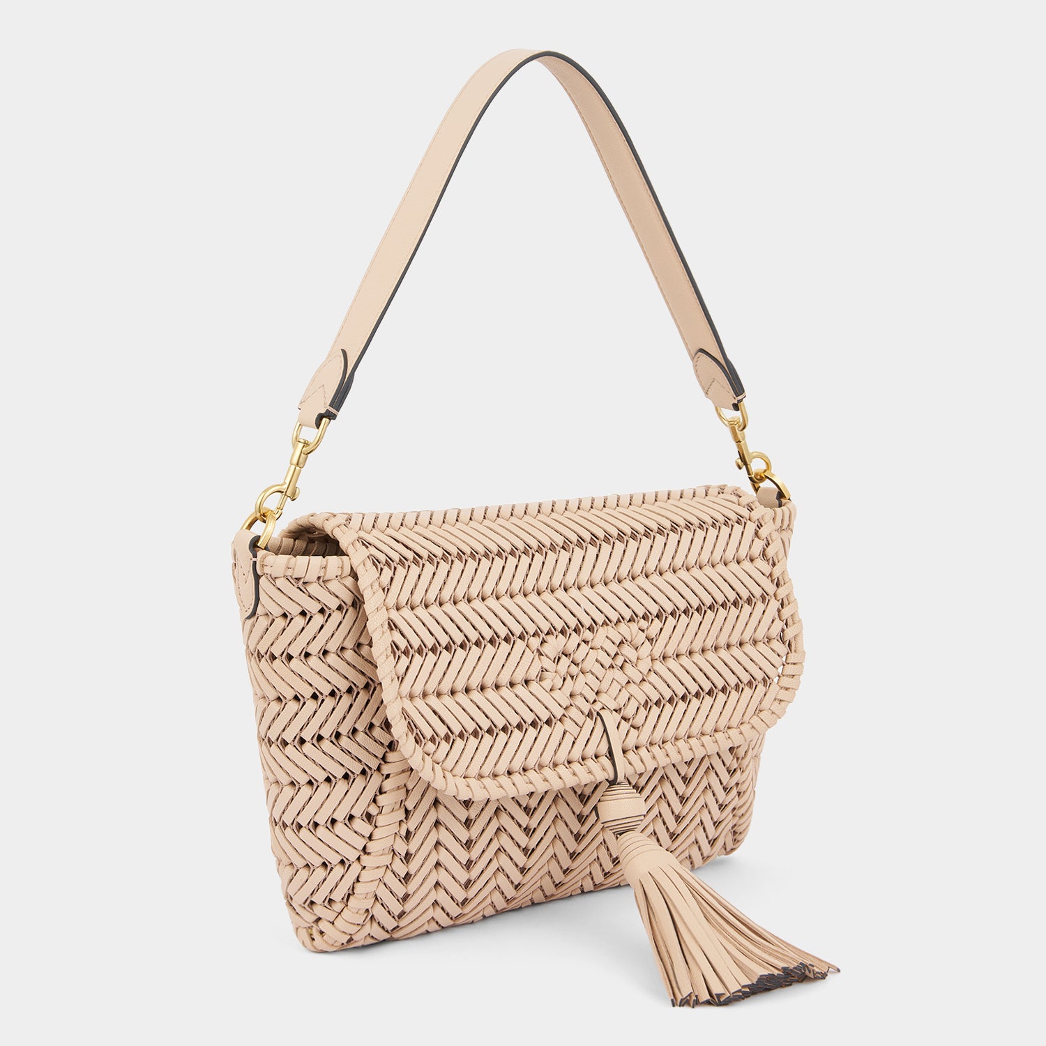 Neeson Tassel Shoulder Bag -

          
            Capra Leather in Calico -
          

          Anya Hindmarch EU
