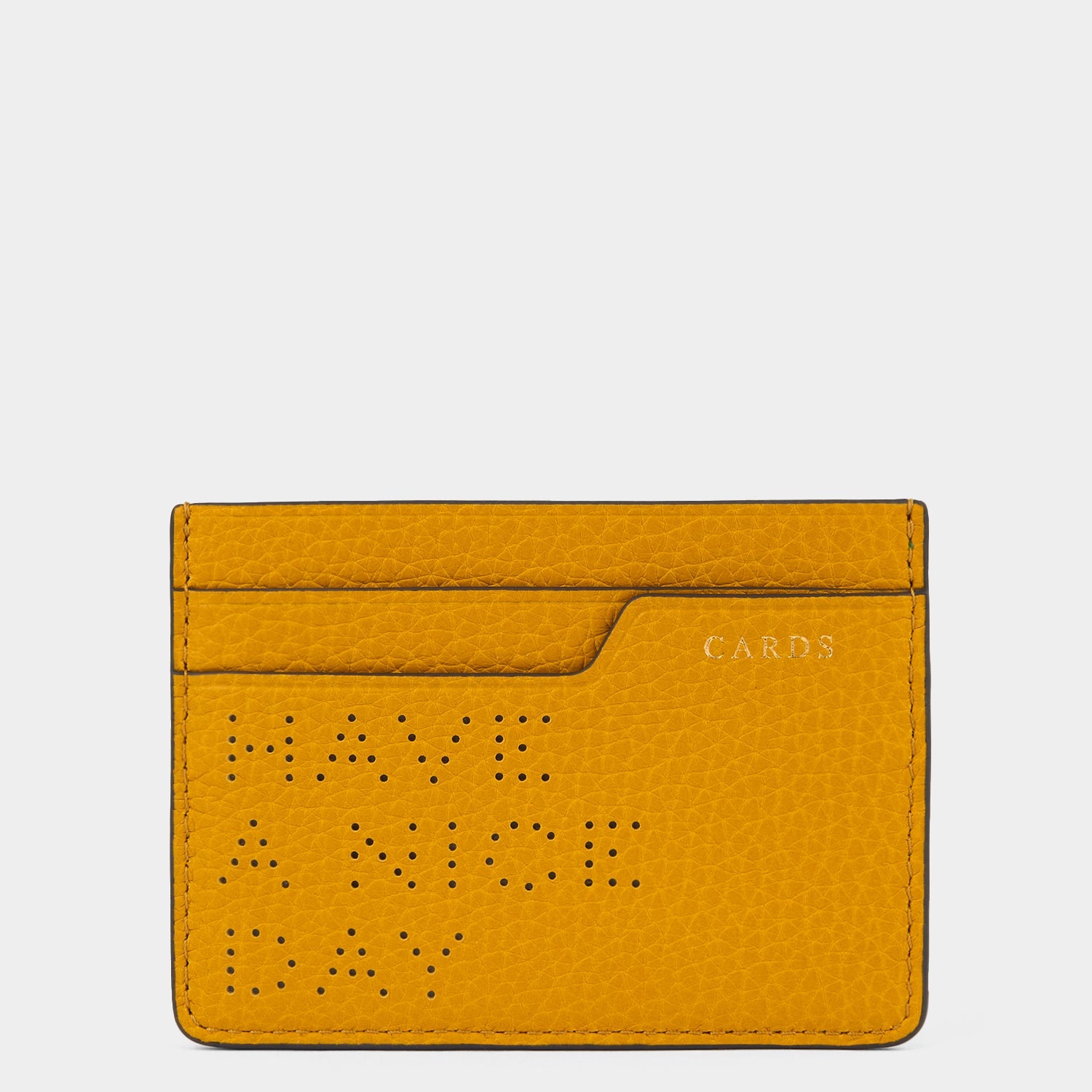 Have a Nice Day Card Case -

          
            Calf Leather in Mustard -
          

          Anya Hindmarch EU
