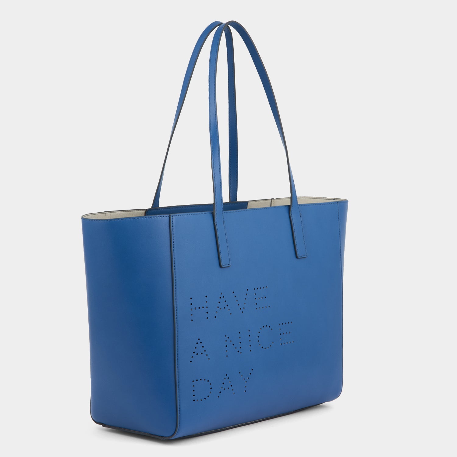 Have a Nice Day Ebury Tote -

          
            Smooth Leather in Blueberry -
          

          Anya Hindmarch EU
