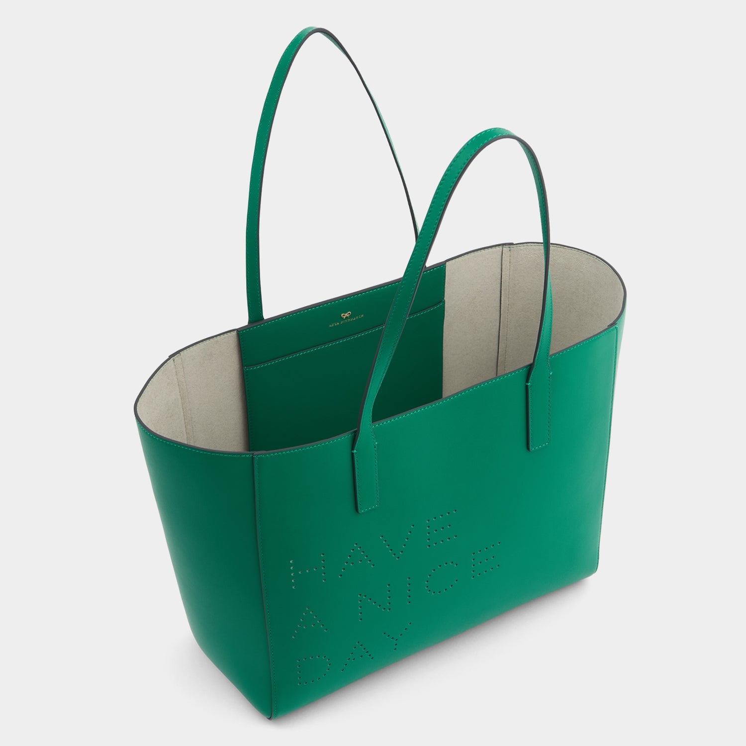 Have a Nice Day Ebury Tote -

          
            Smooth Leather in Emerald -
          

          Anya Hindmarch EU
