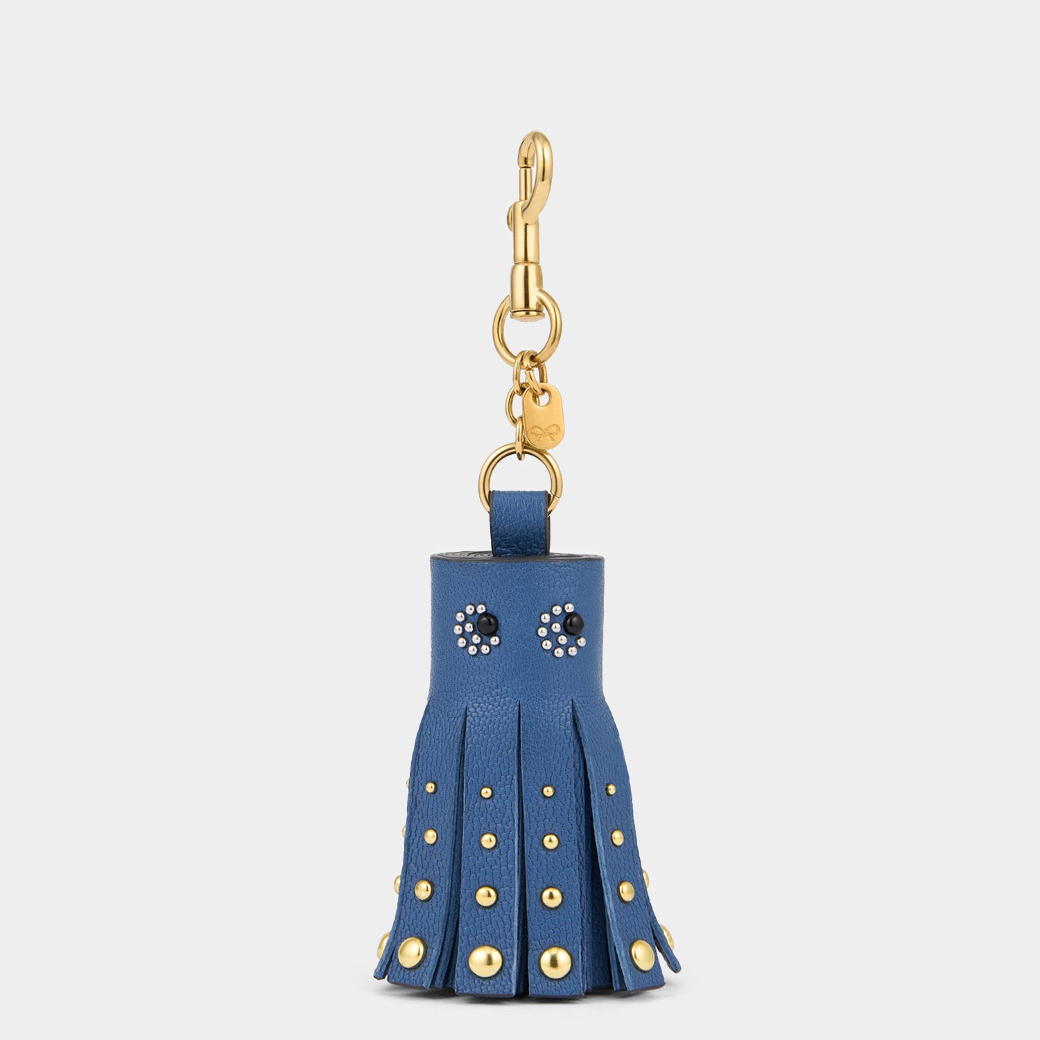 Eyes Studded Tassel Charm -

          
            Capra Leather in Periwinkle -
          

          Anya Hindmarch EU
