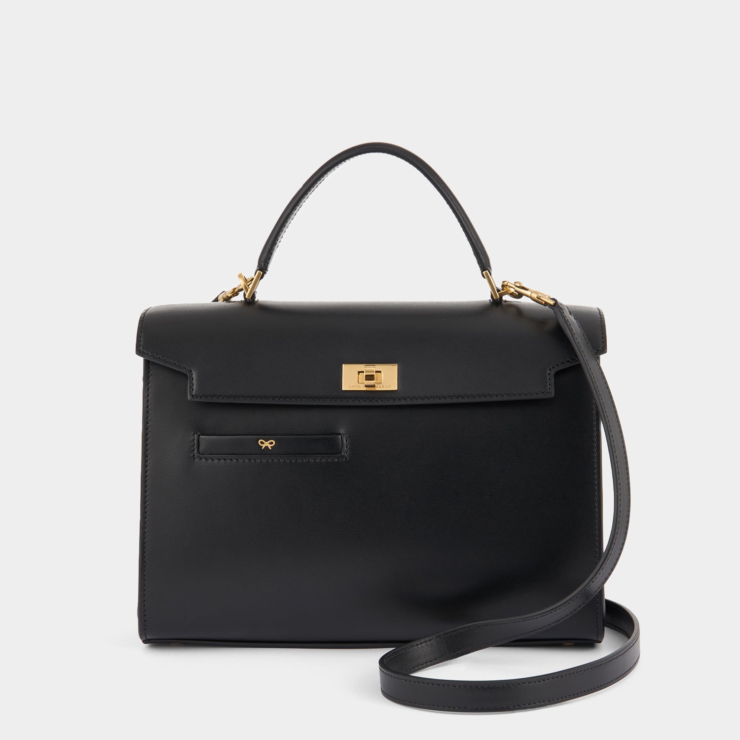 Mortimer Top Handle -

          
            Calf Leather in Black -
          

          Anya Hindmarch EU
