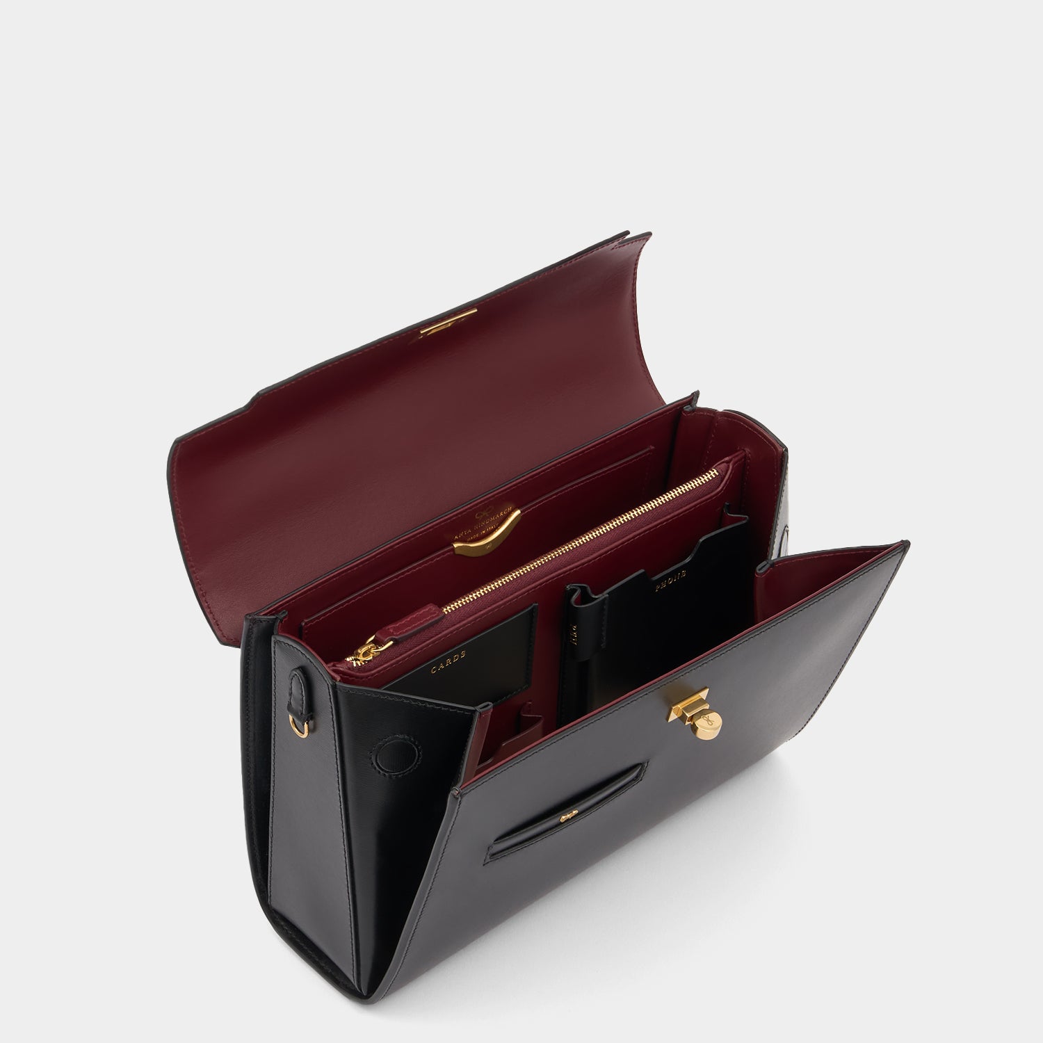 Mortimer Top Handle -

          
            Calf Leather in Black -
          

          Anya Hindmarch EU
