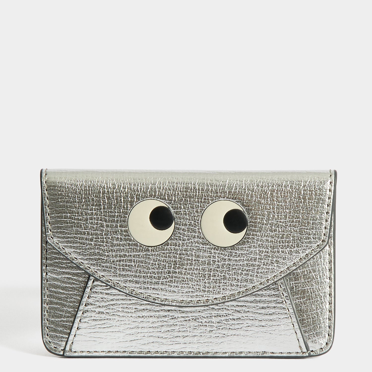 Eyes MagSafe Envelope Card Case -

          
            Capra Leather in Silver -
          

          Anya Hindmarch EU
