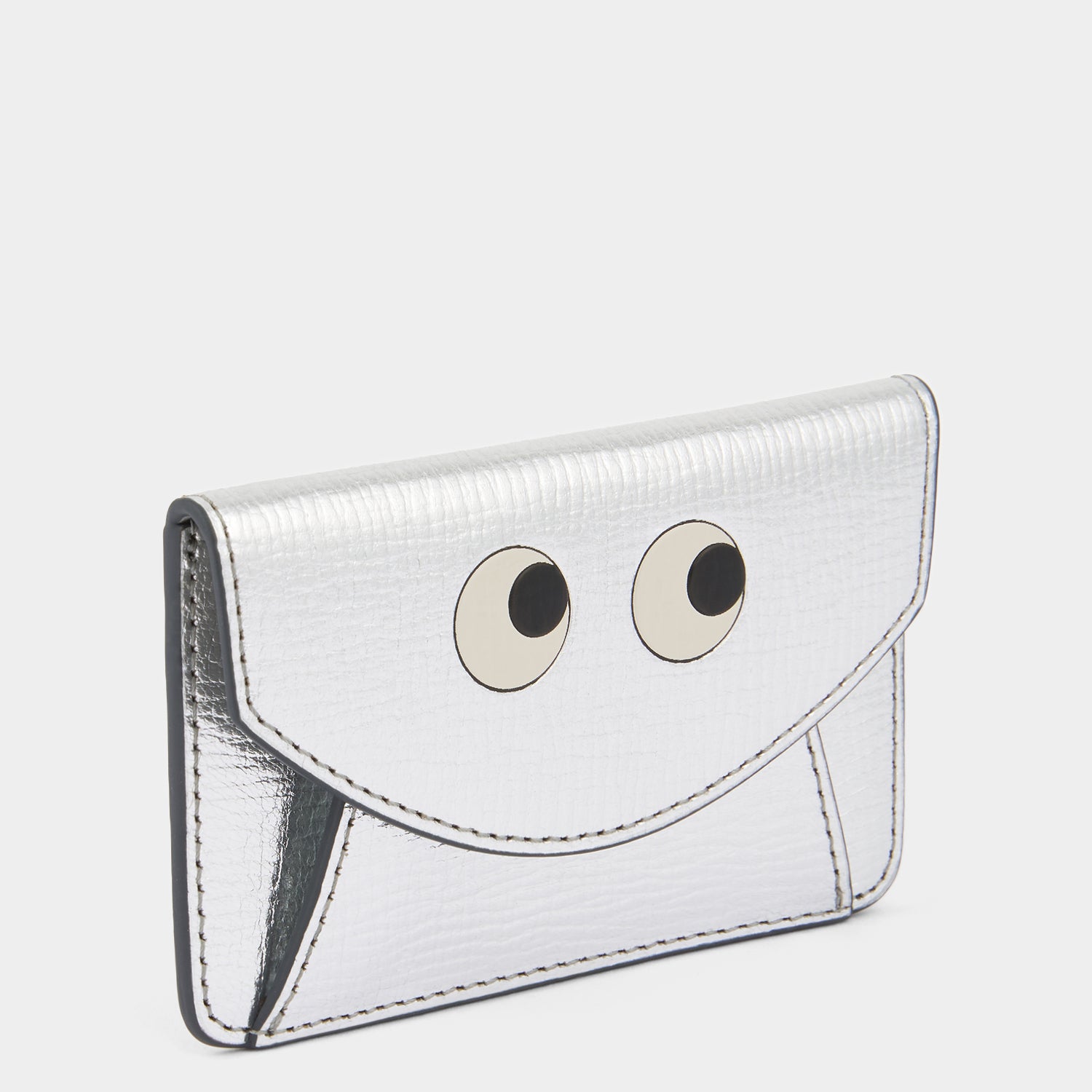 Eyes MagSafe Envelope Card Case -

          
            Capra Leather in Silver -
          

          Anya Hindmarch EU
